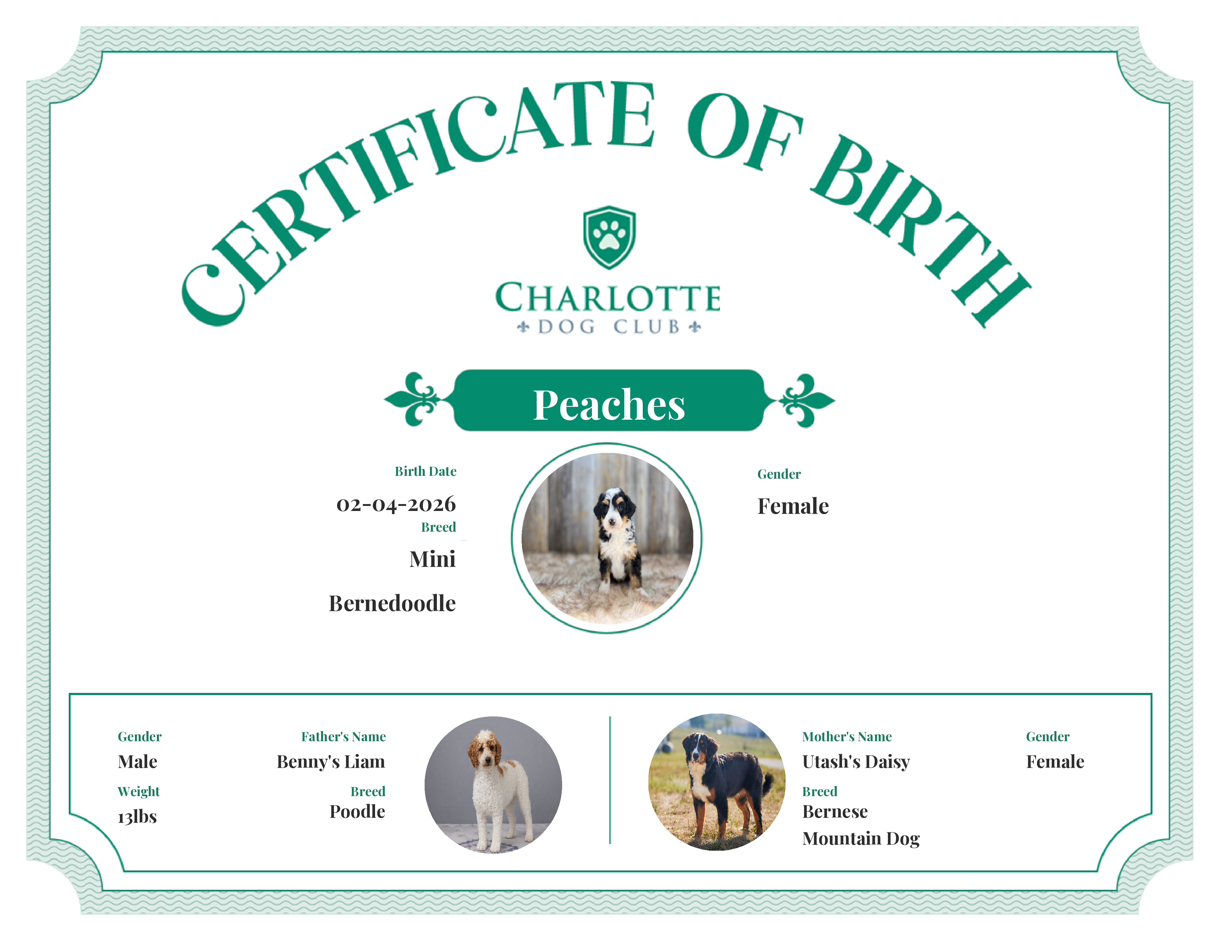 Peaches's Birth Certificate