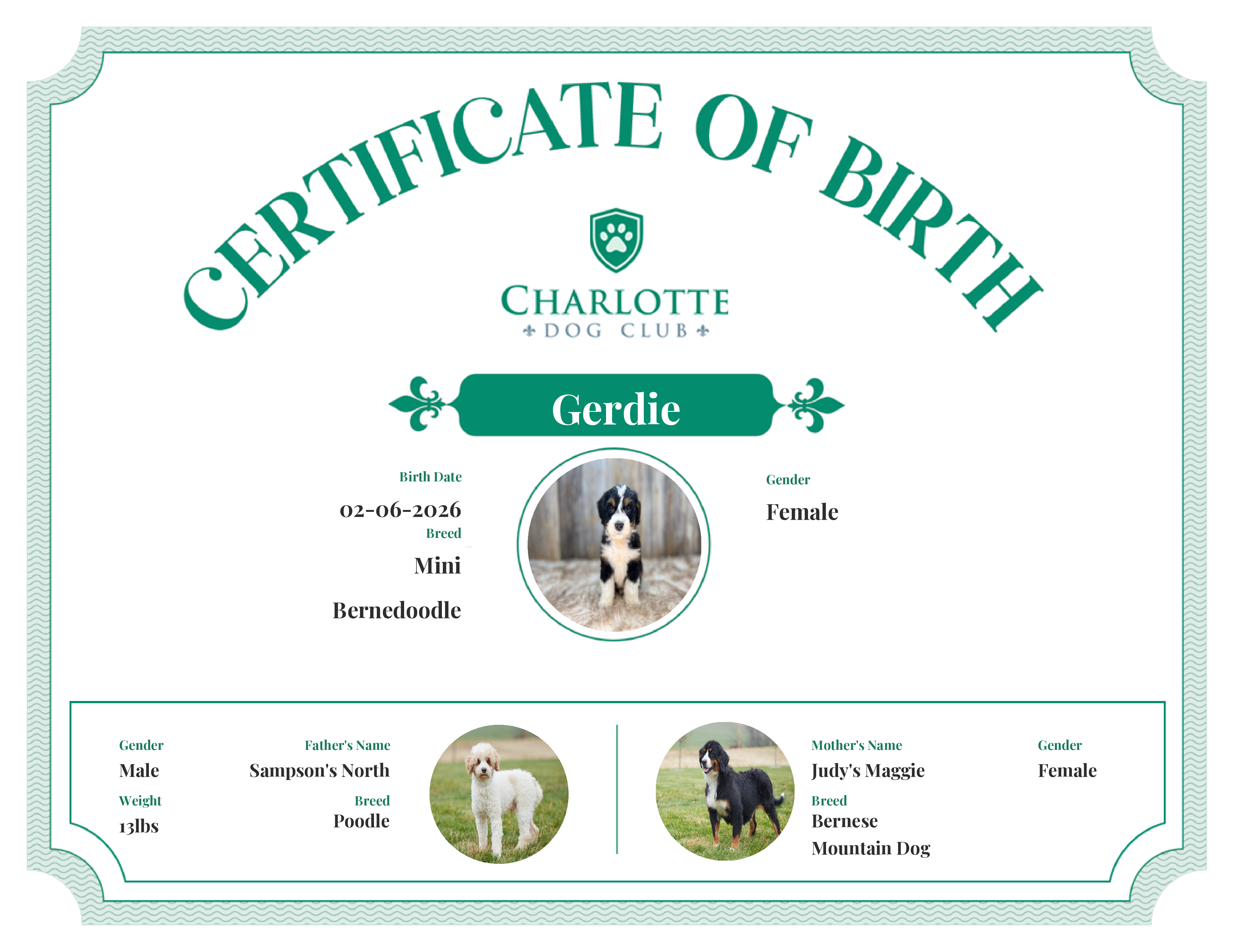 Gerdie's Birth Certificate