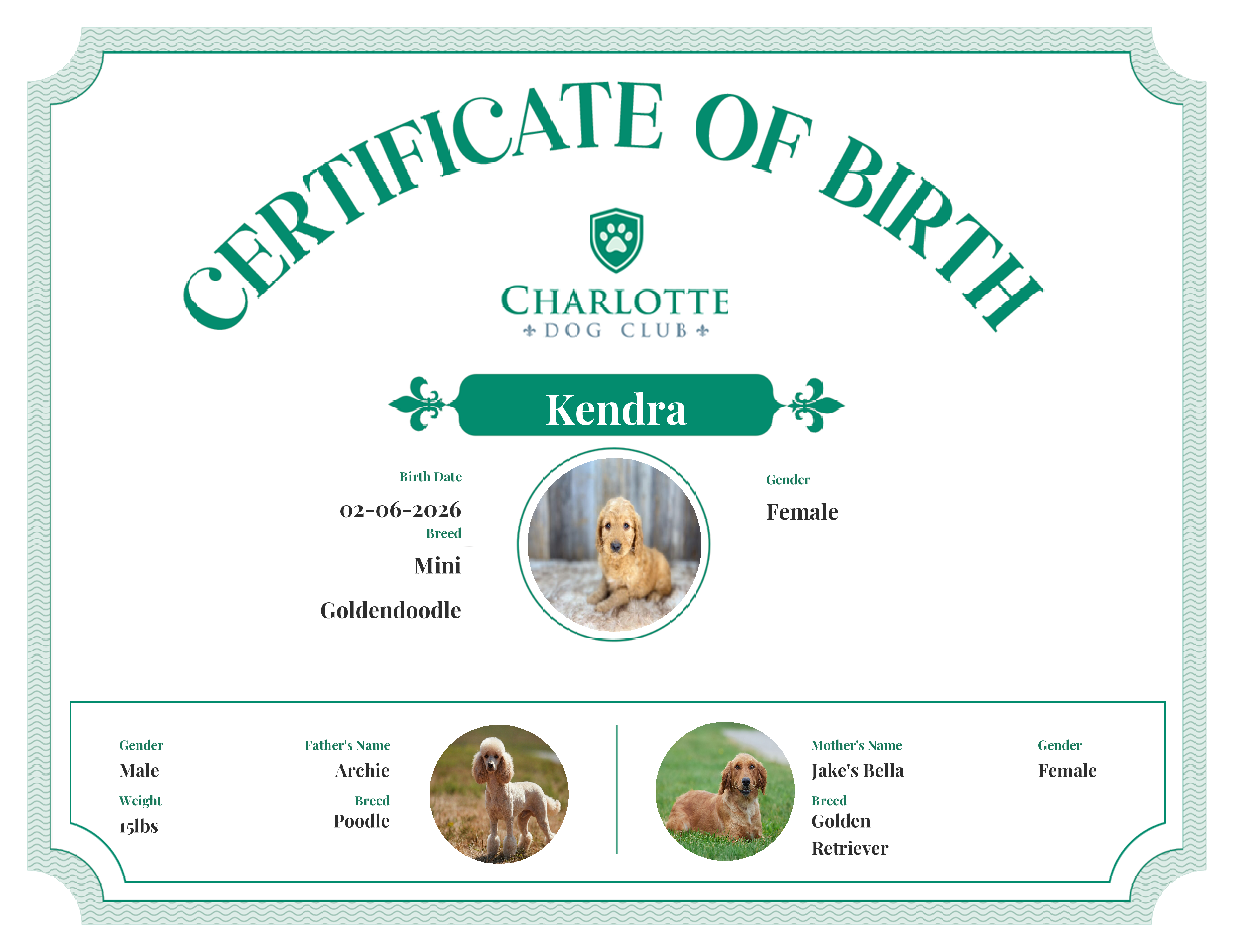 Kendra's Birth Certificate