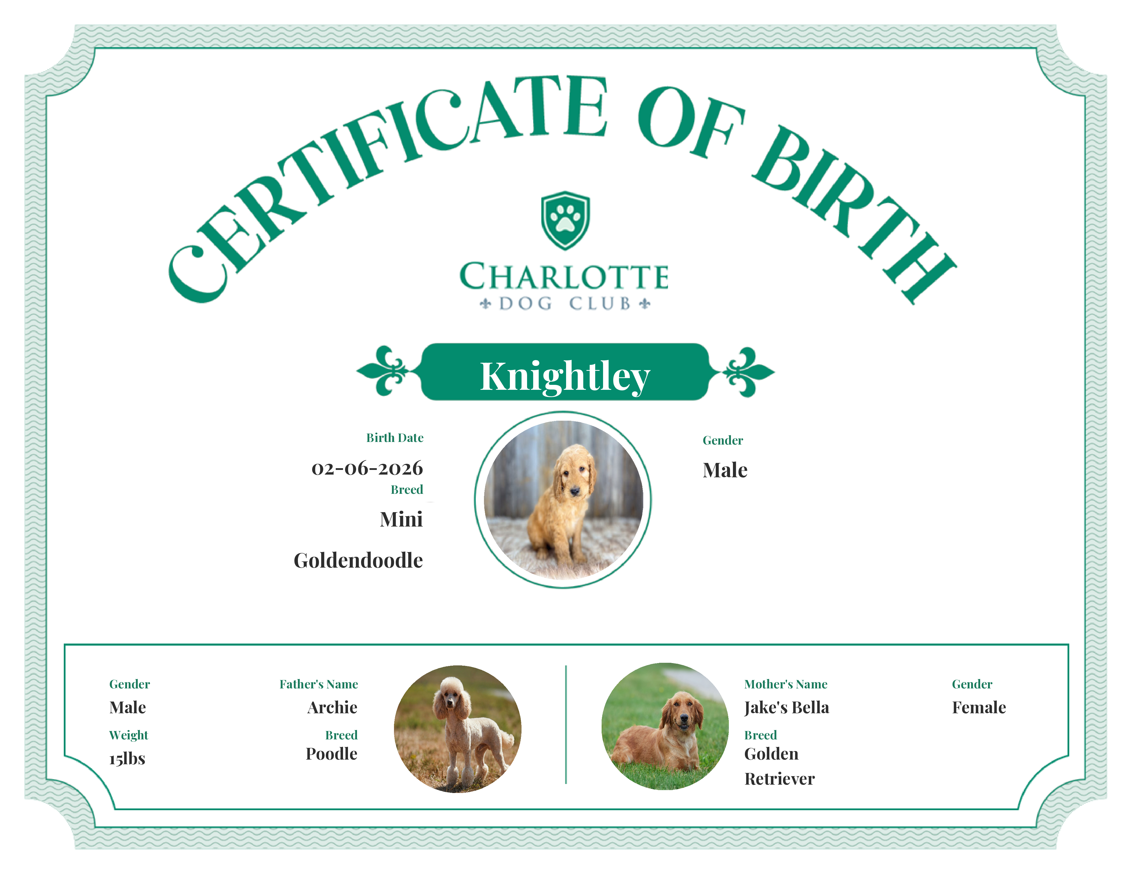 Knightley's Birth Certificate