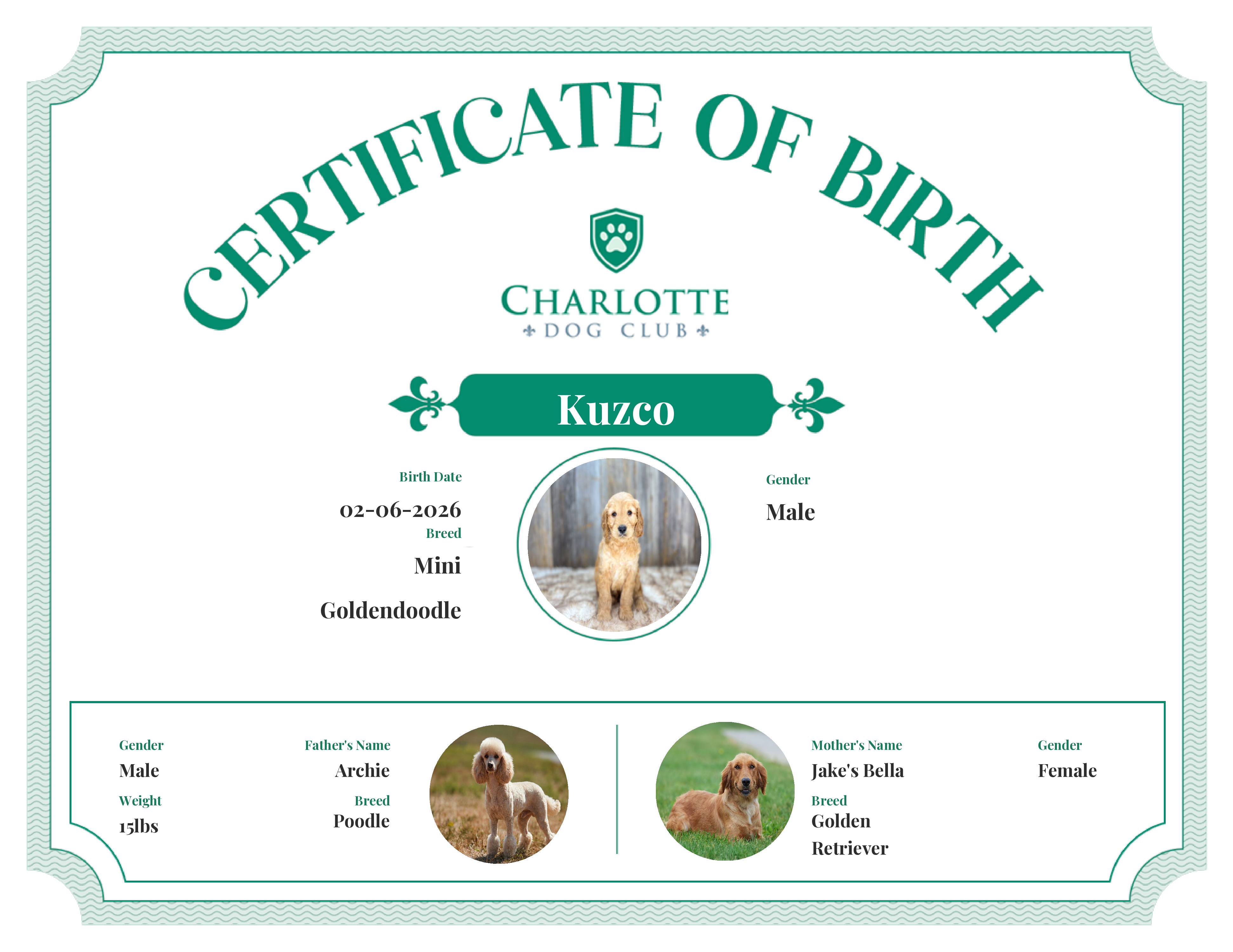 Kuzco's Birth Certificate