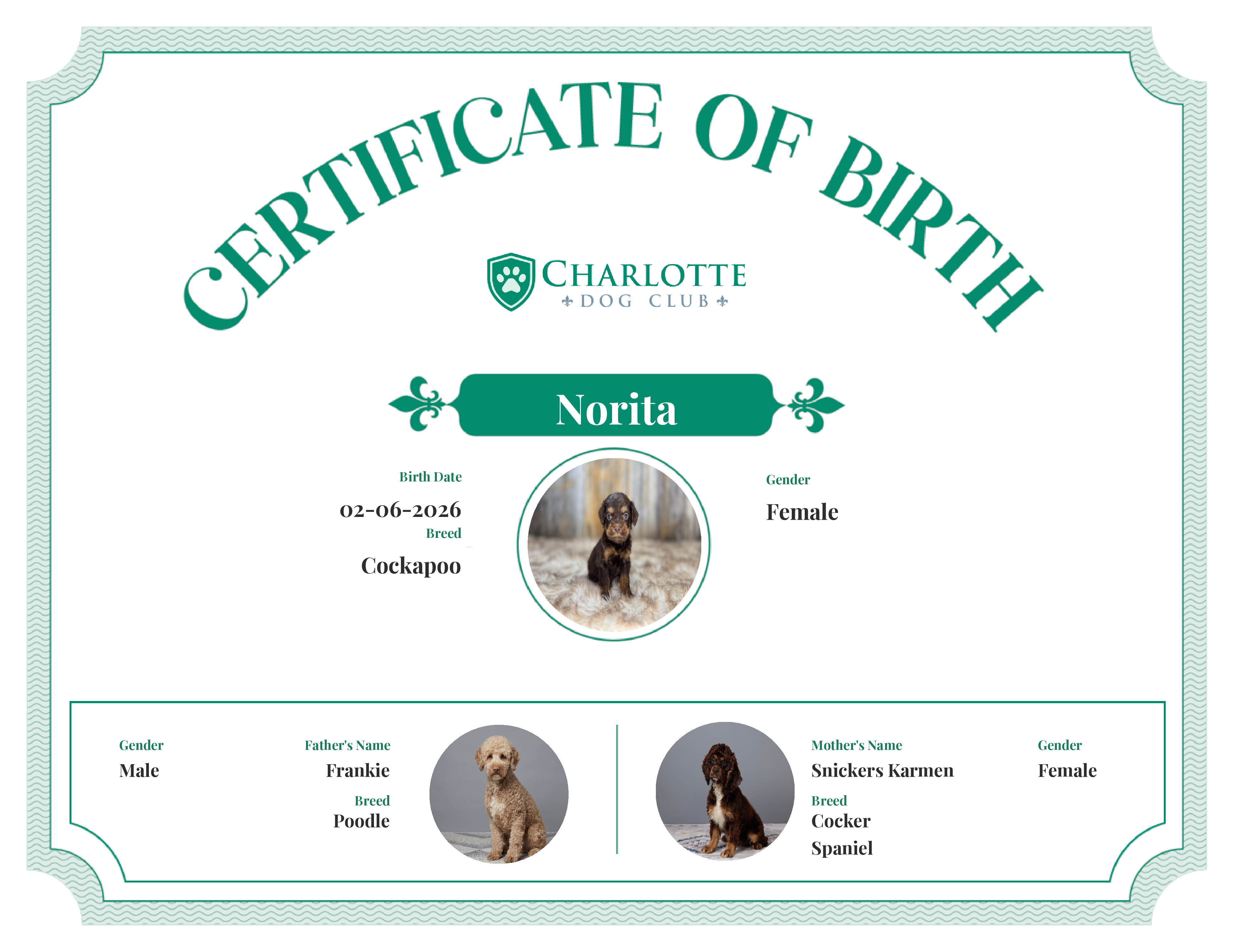 Norita's Birth Certificate