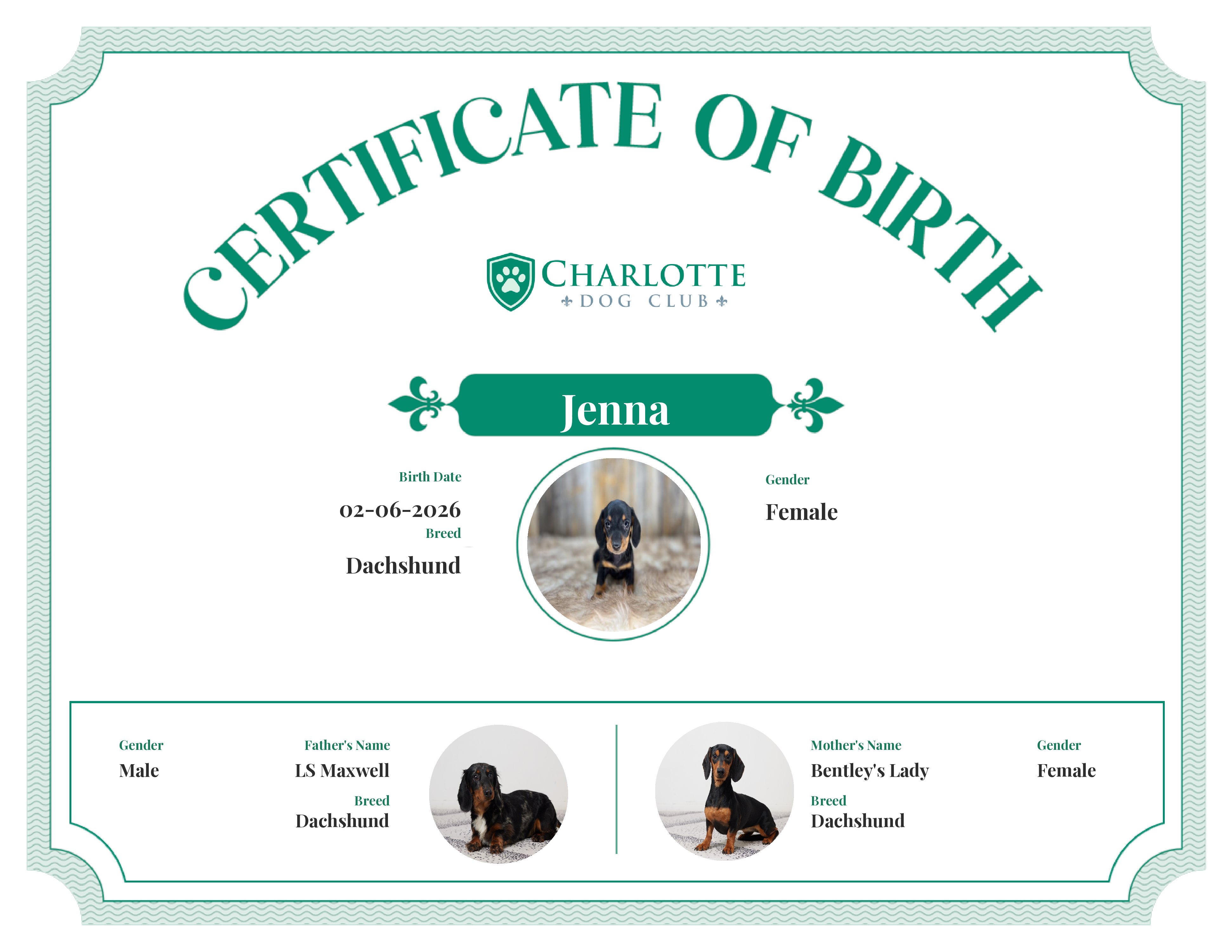 Jenna's Birth Certificate