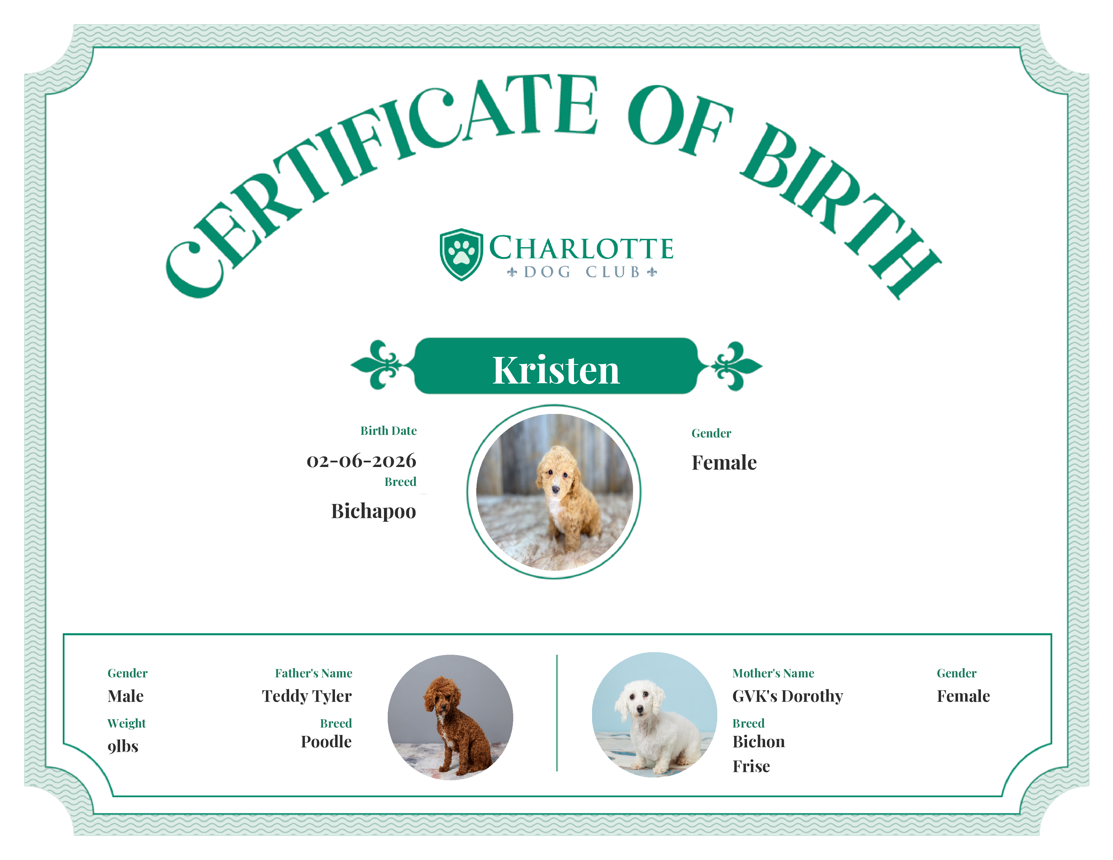 Kristen's Birth Certificate