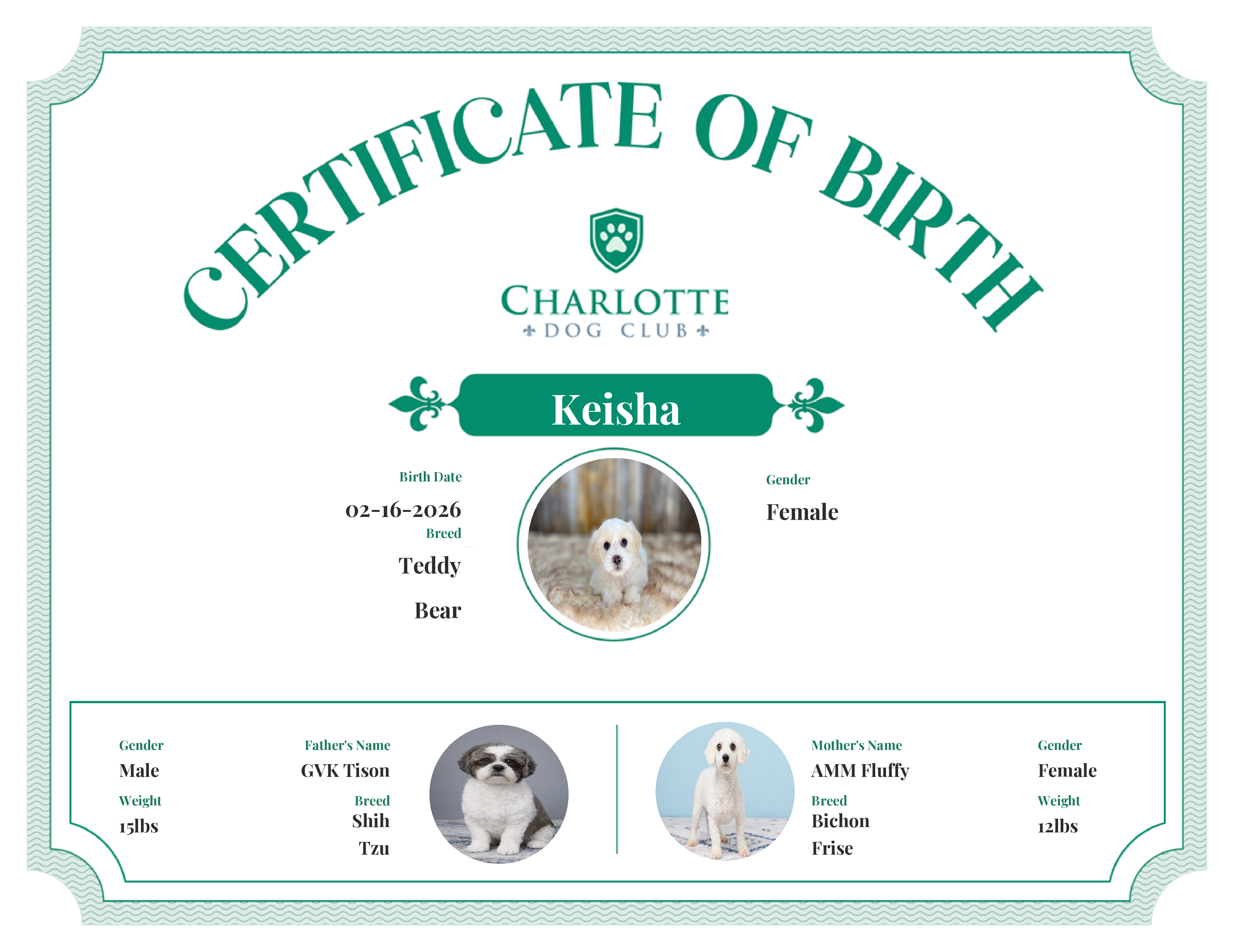 Keisha's Birth Certificate
