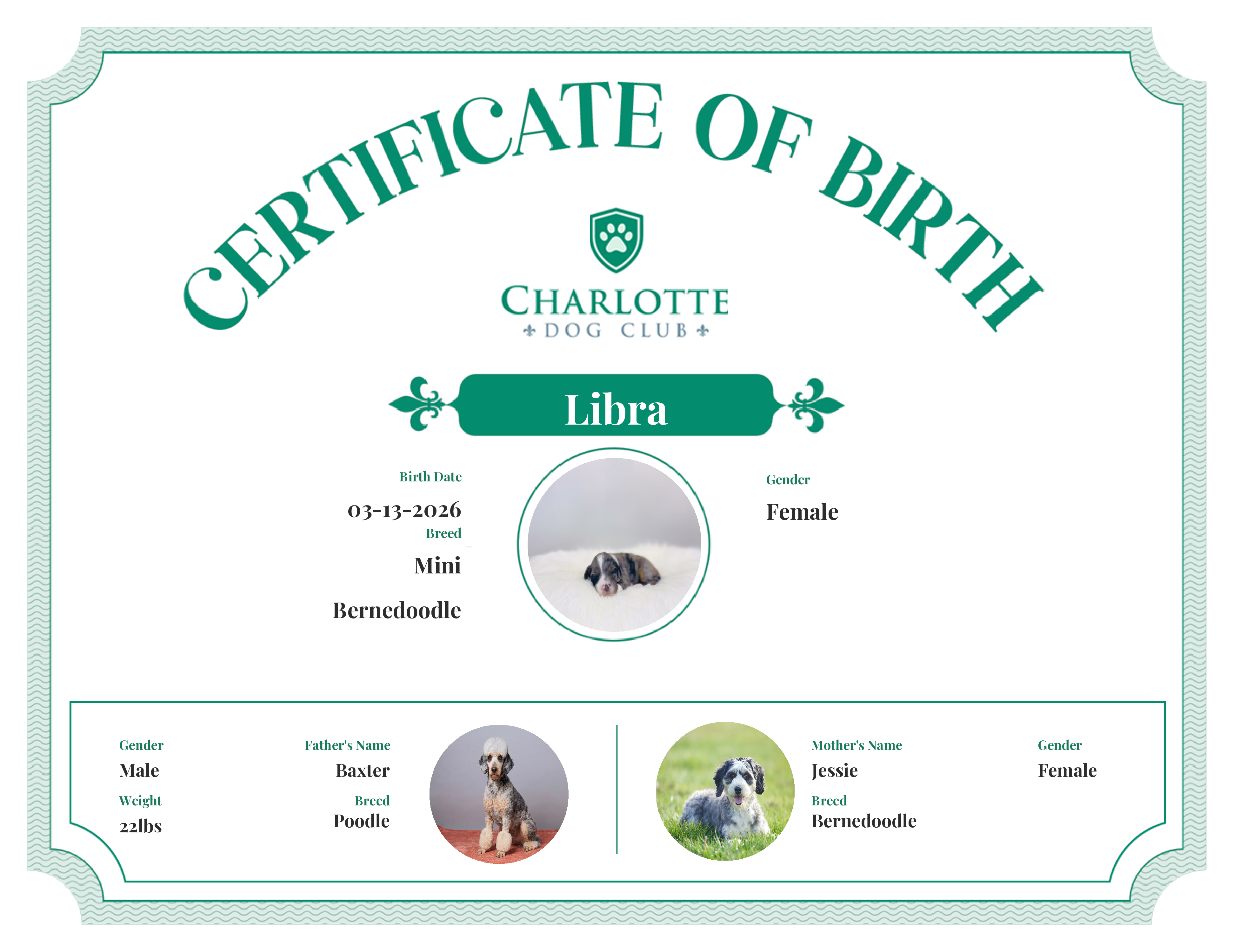 Libra's Birth Certificate