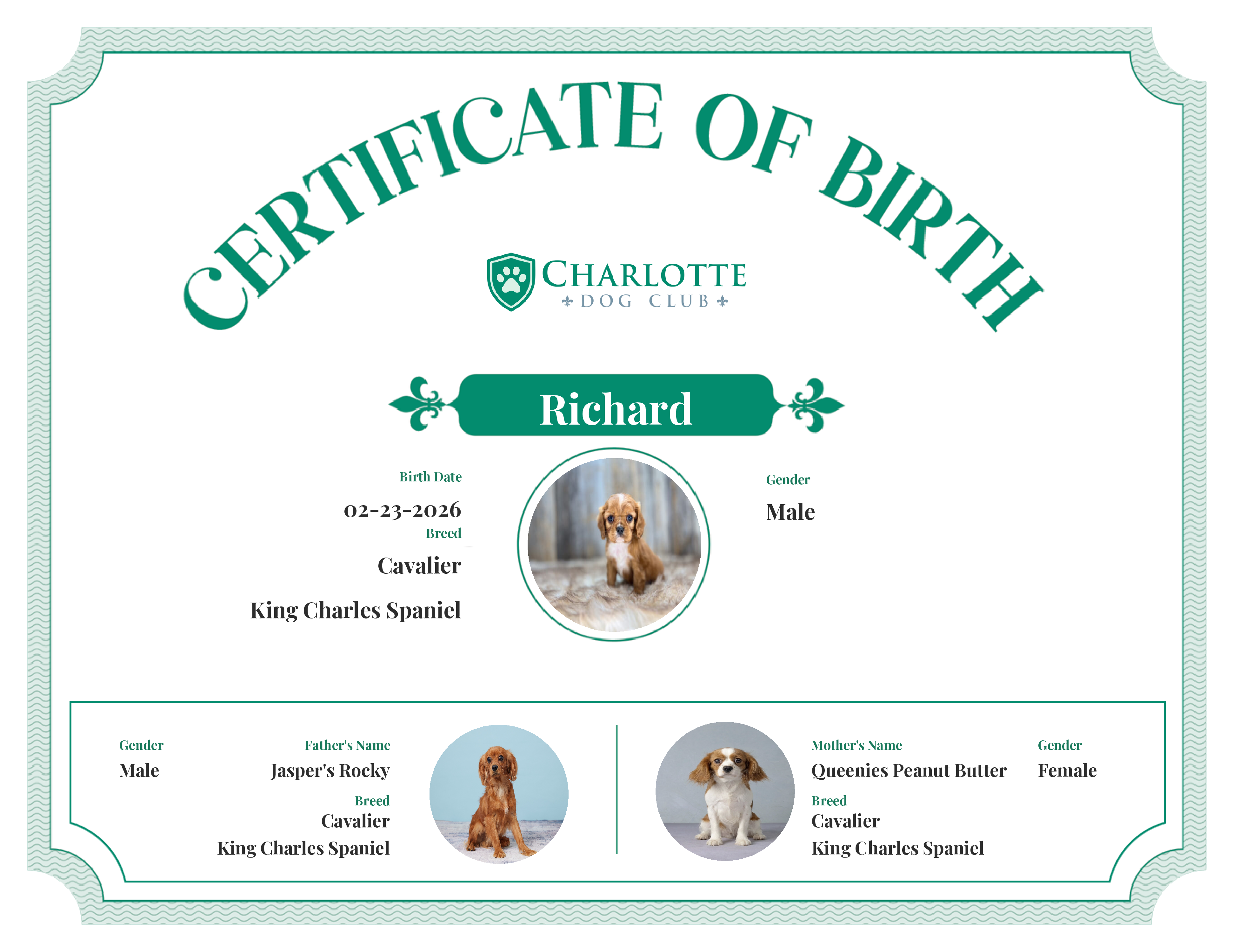 Richard's Birth Certificate