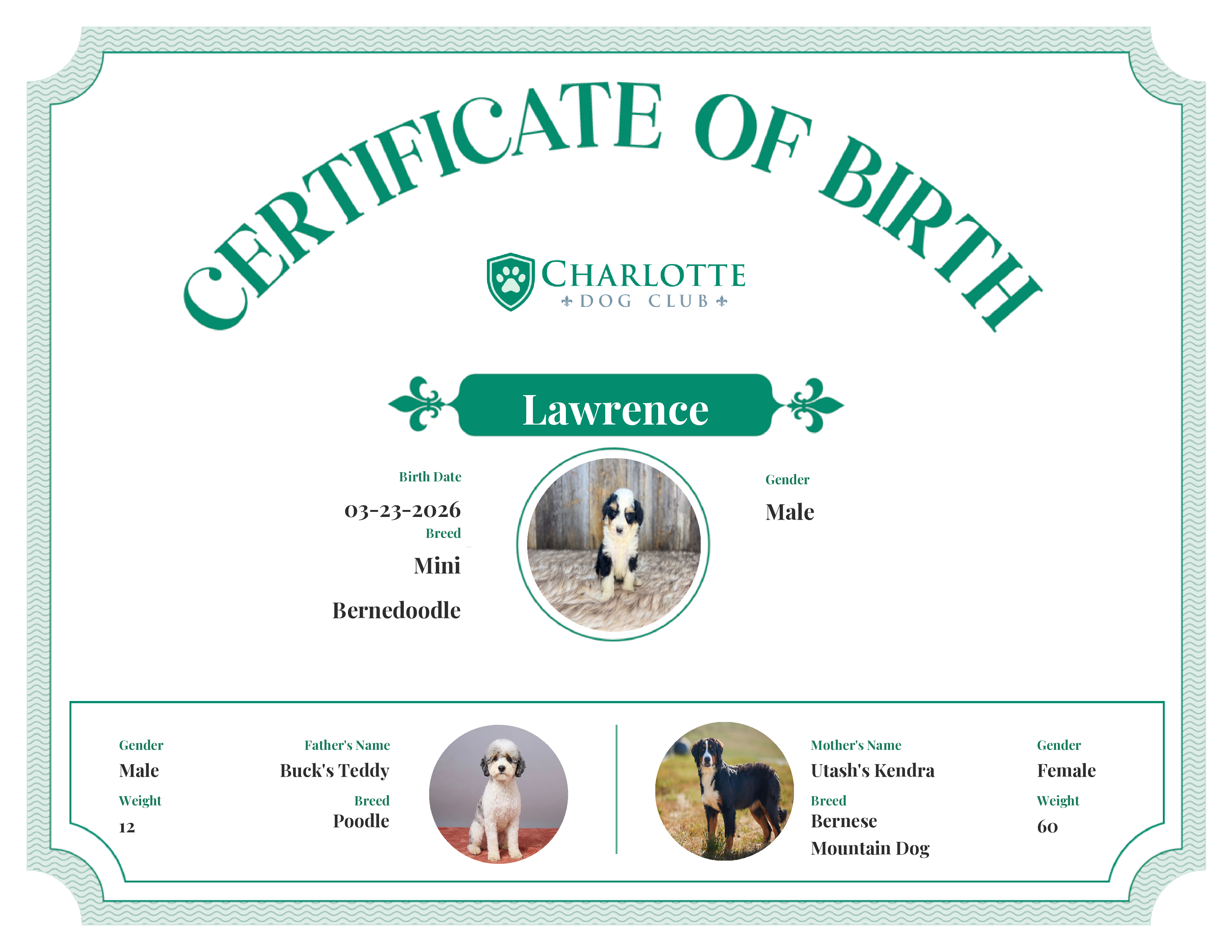 Lawrence's Birth Certificate