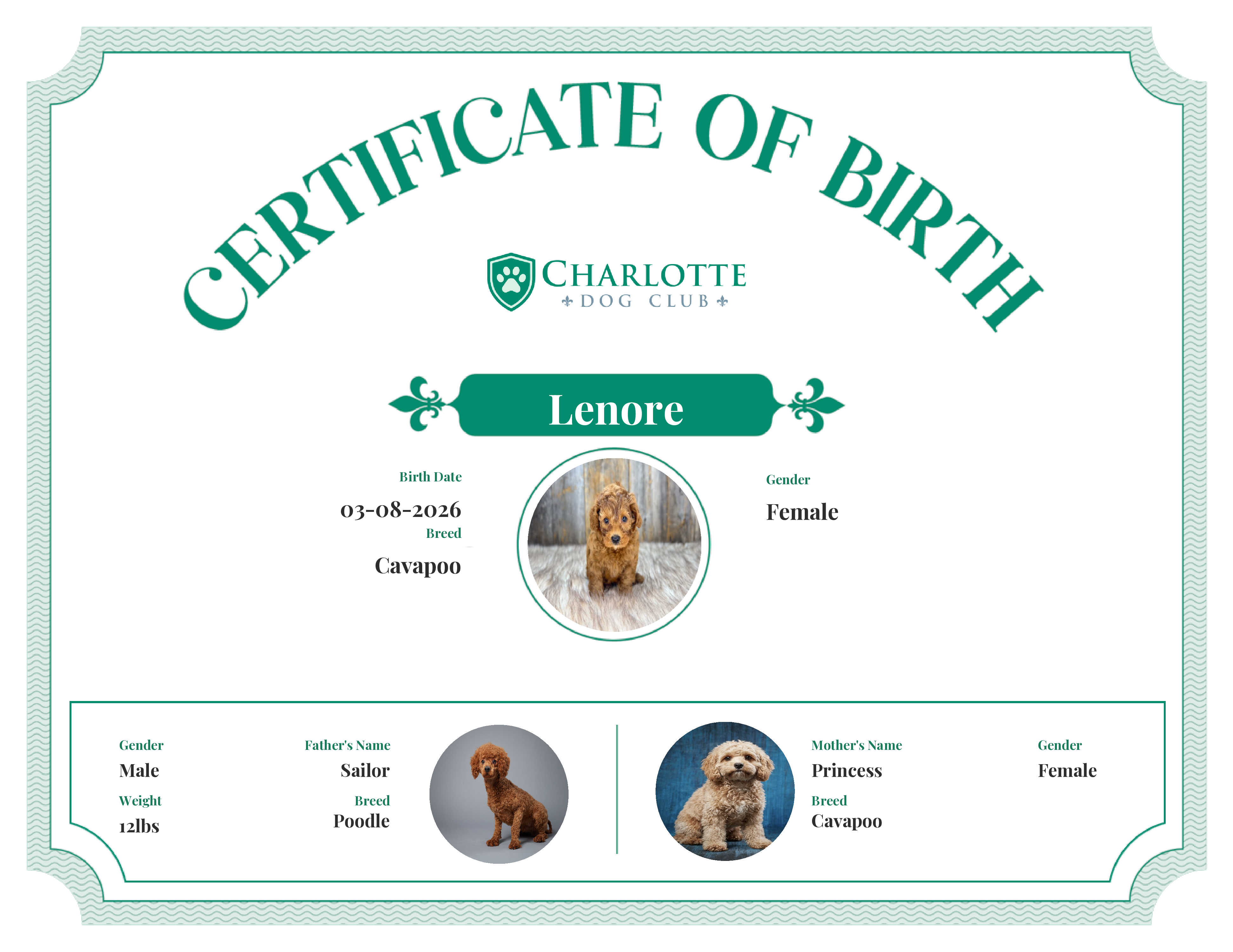 Lenore's Birth Certificate