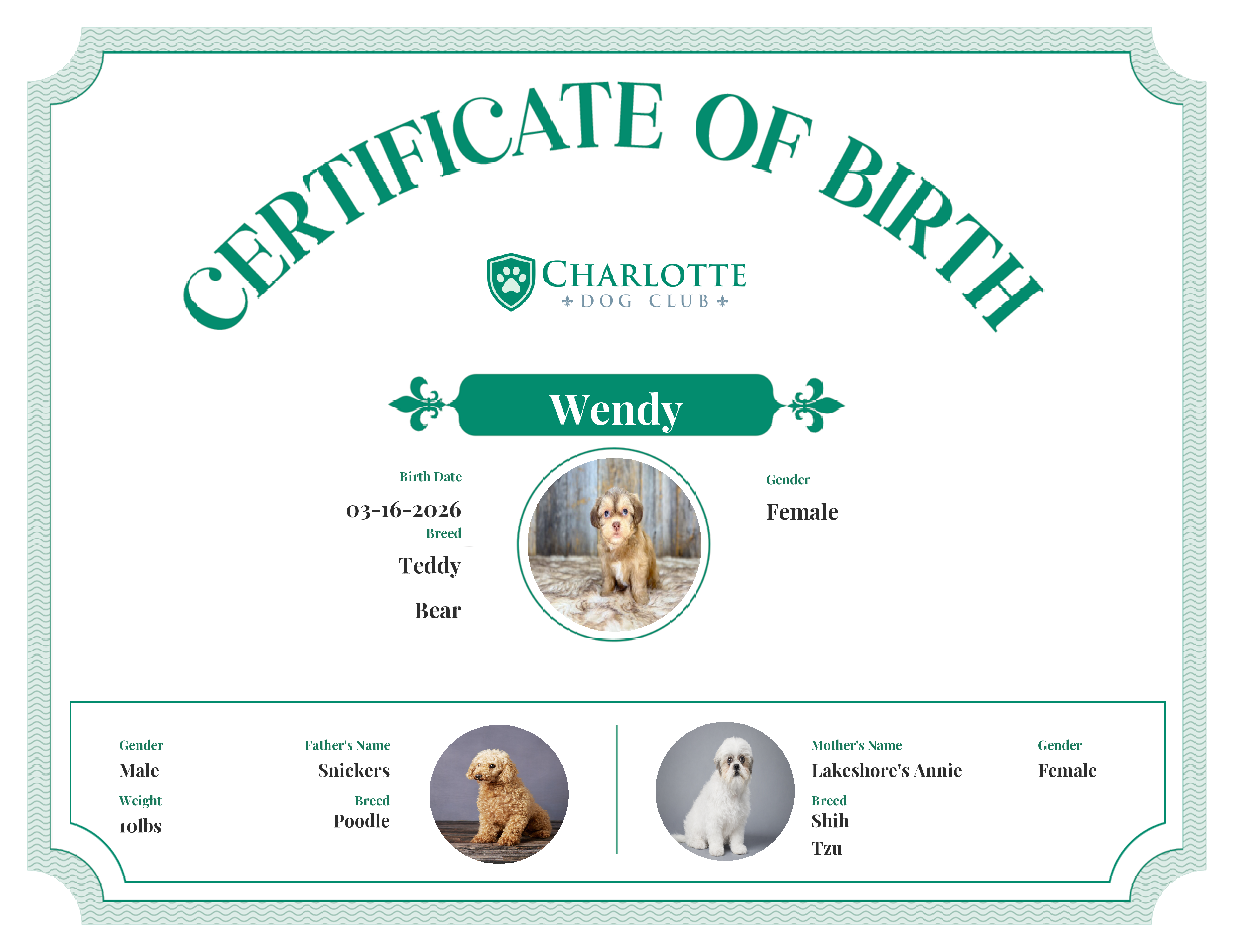 Wendy's Birth Certificate