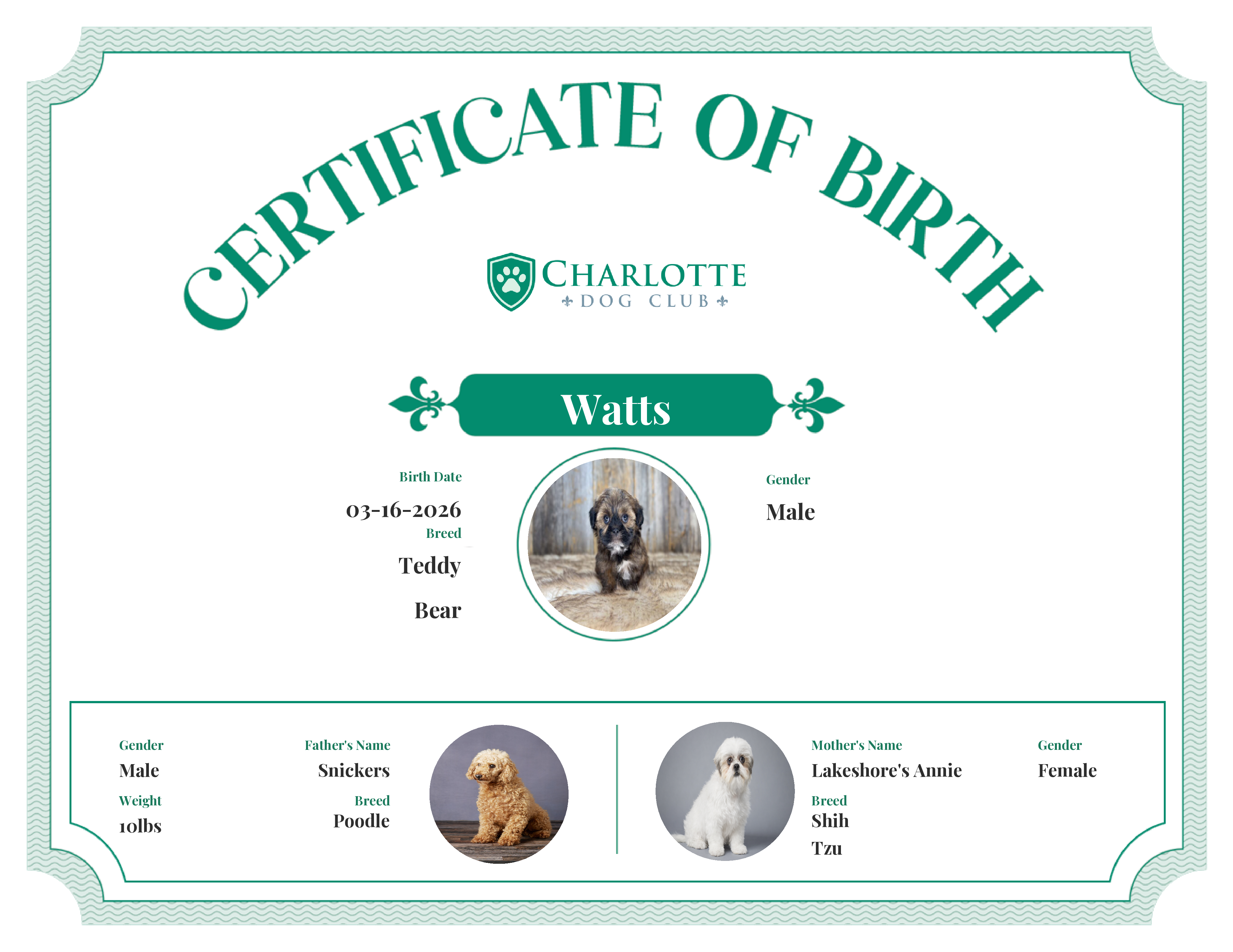 Watts's Birth Certificate