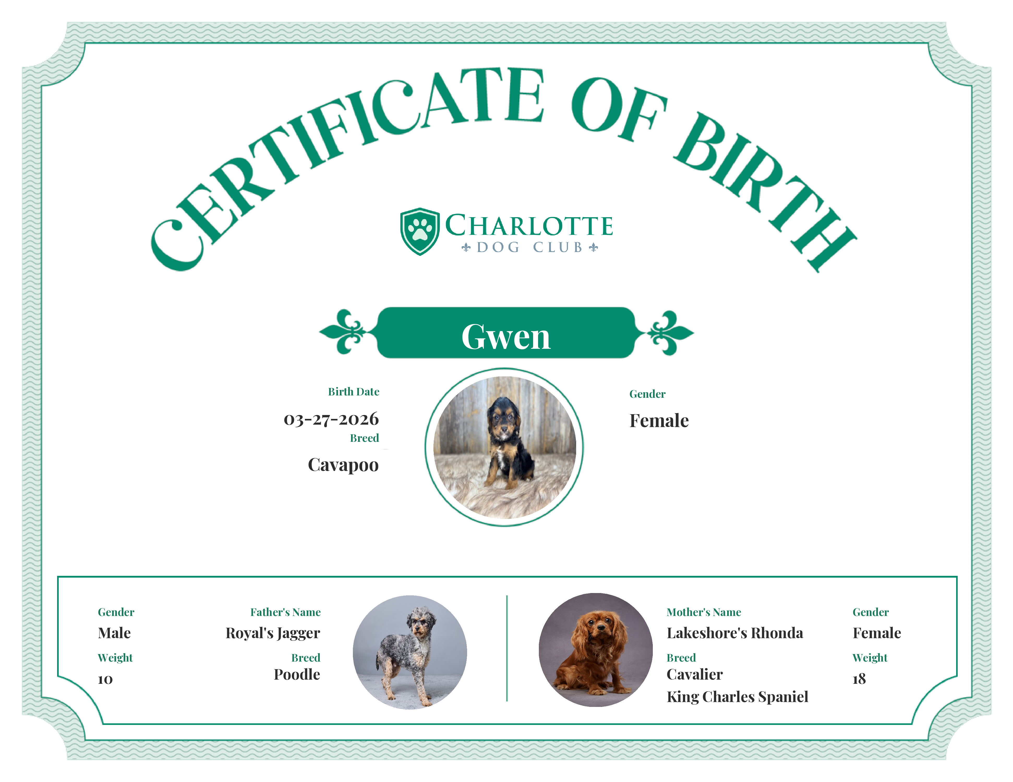 Gwen's Birth Certificate