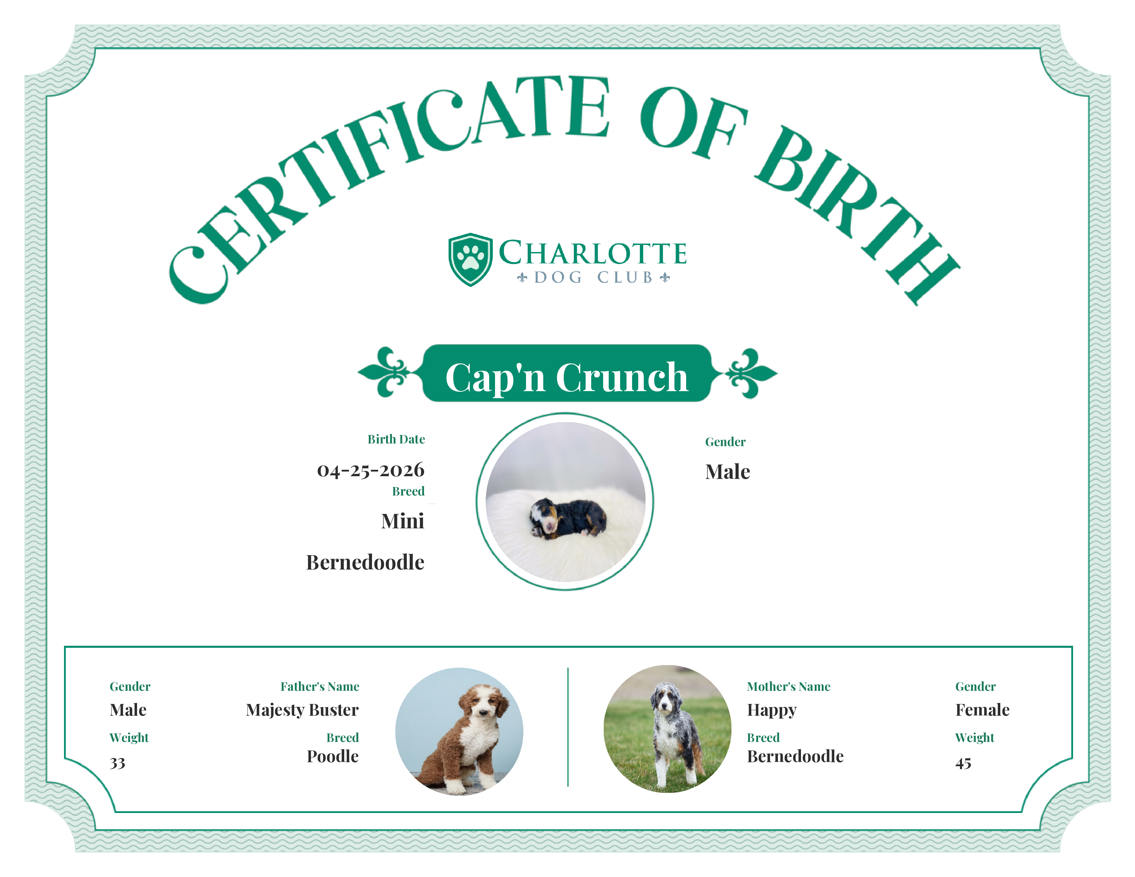 Cap'n Crunch's Birth Certificate