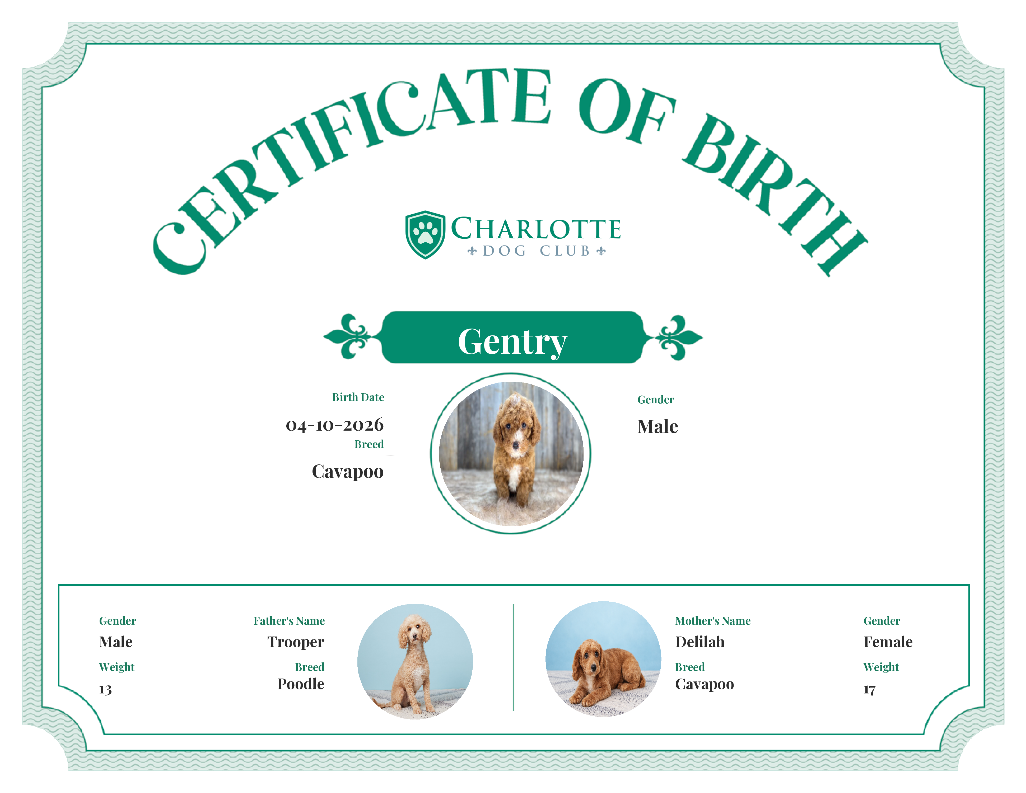 Gentry's Birth Certificate