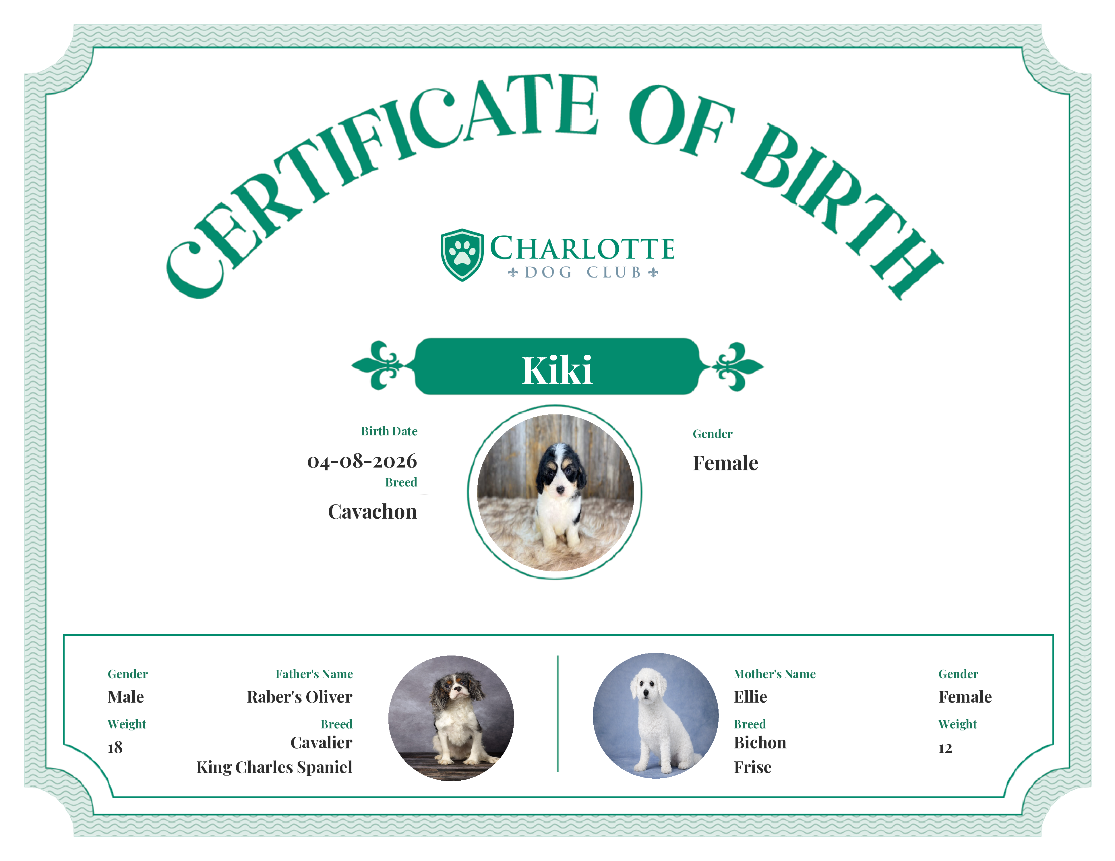 Kiki's Birth Certificate