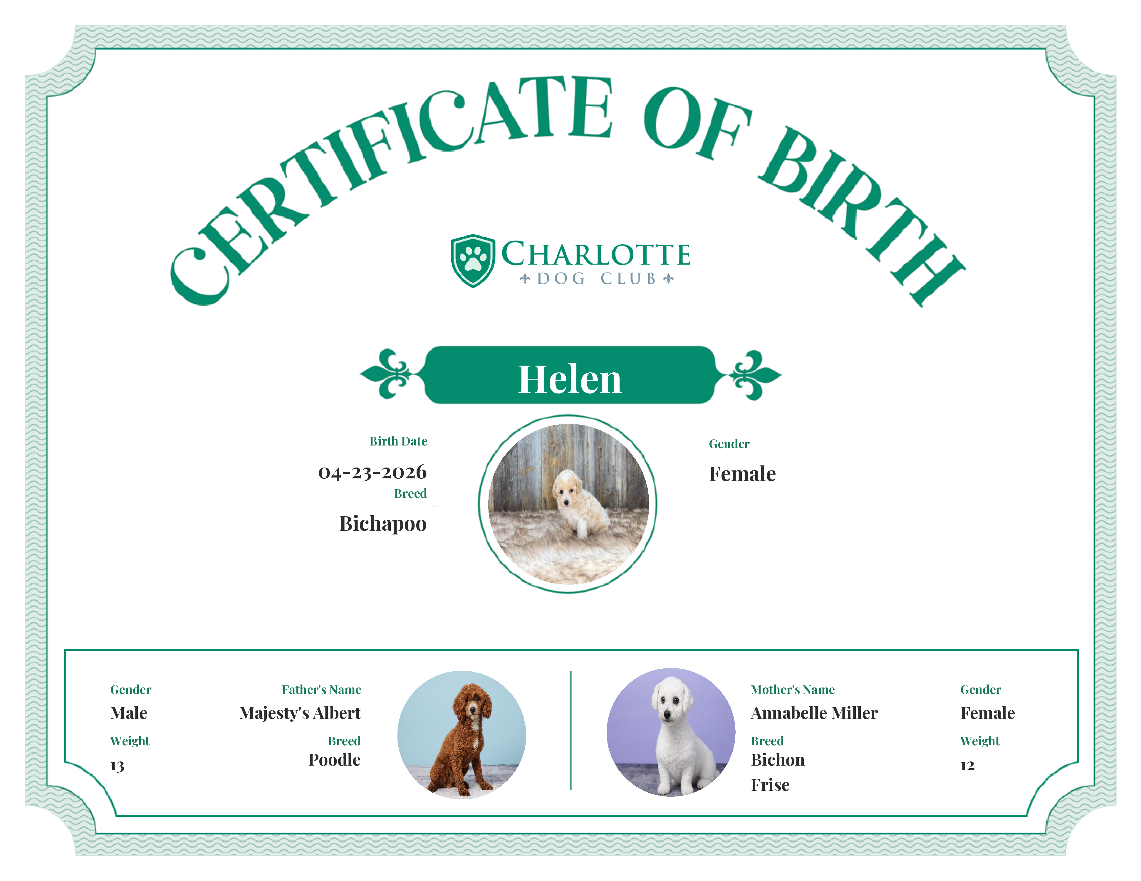 Helen's Birth Certificate