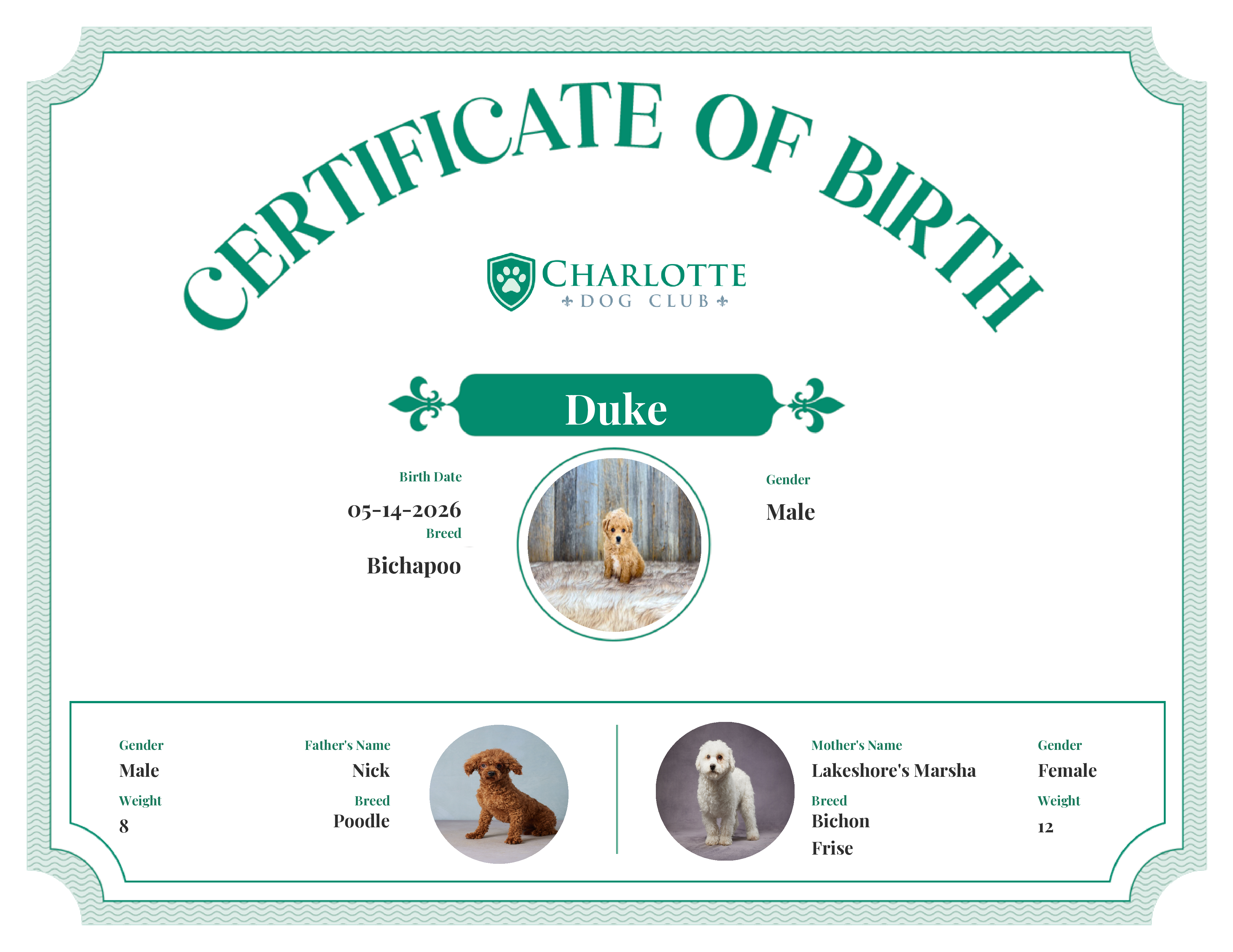 Duke's Birth Certificate