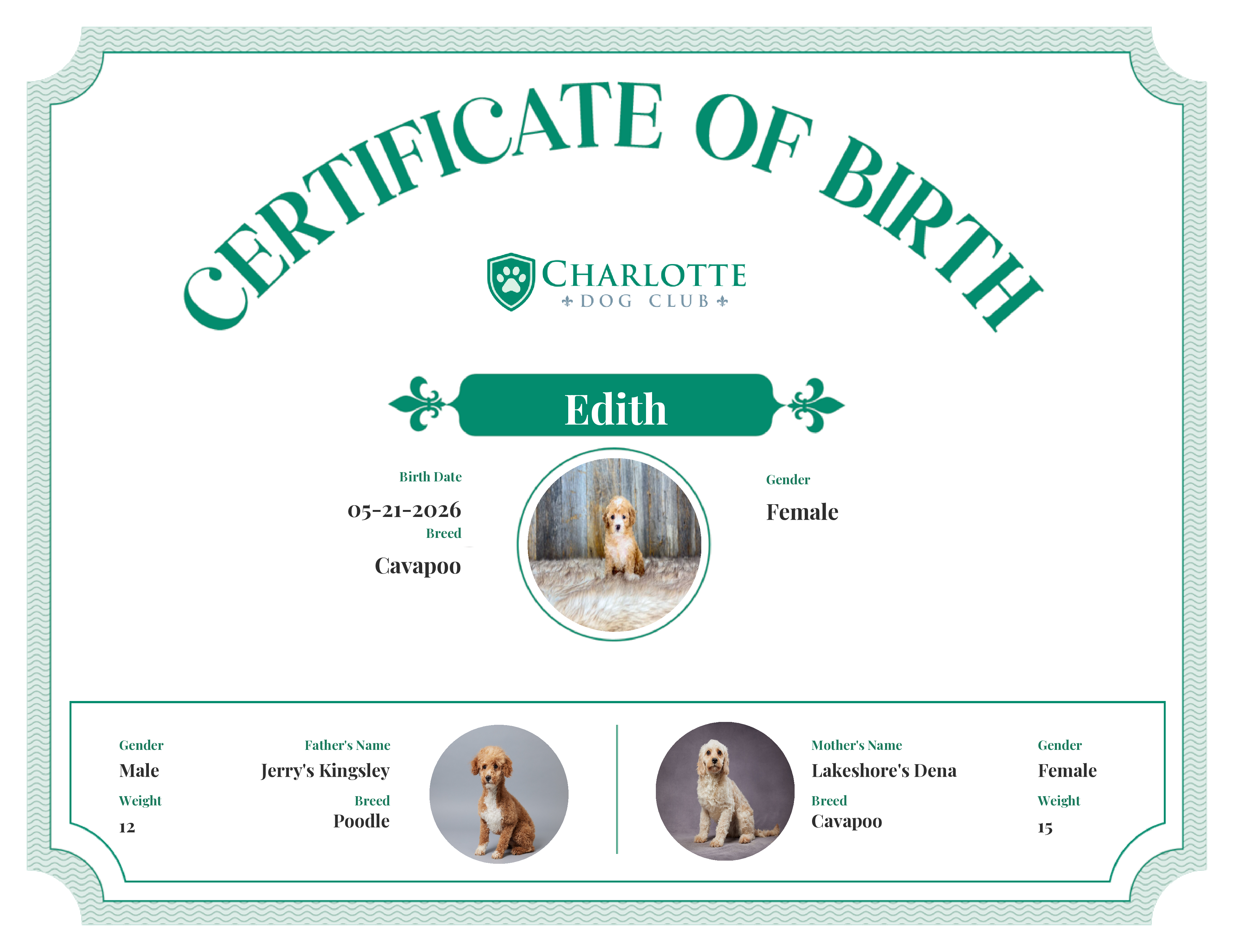 Edith's Birth Certificate
