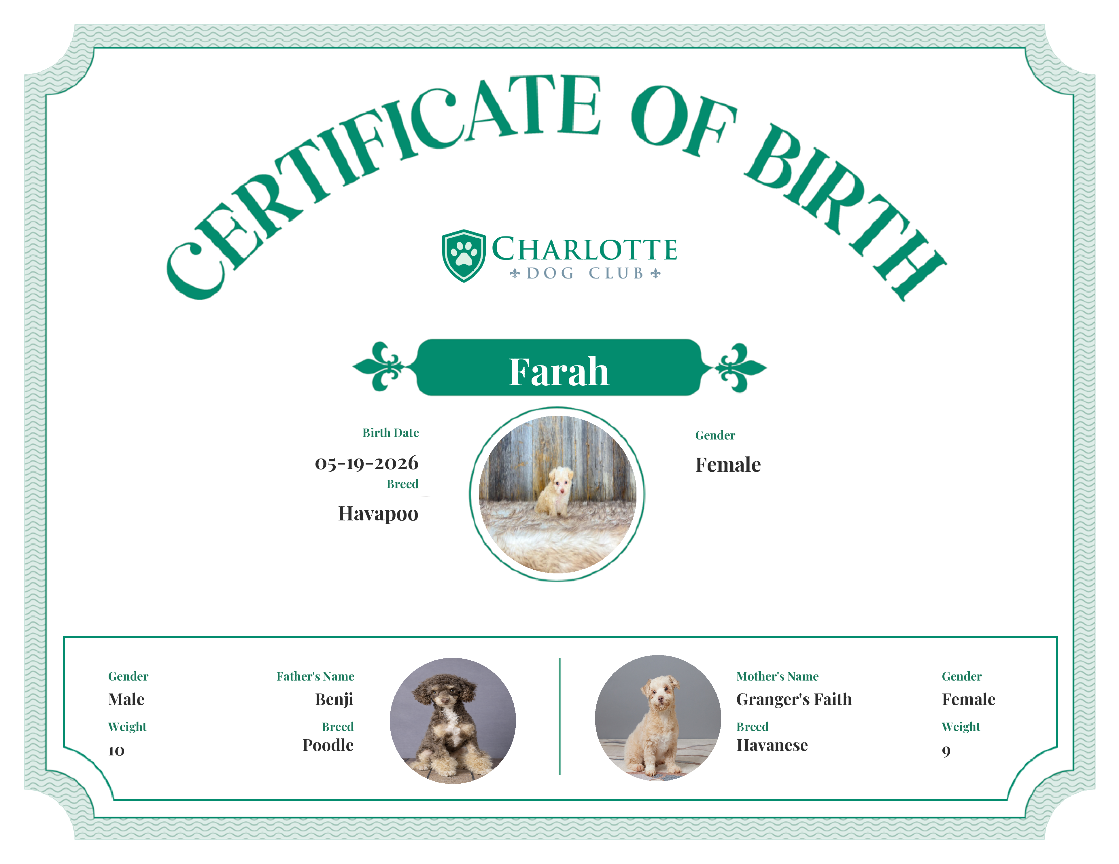 Farah's Birth Certificate