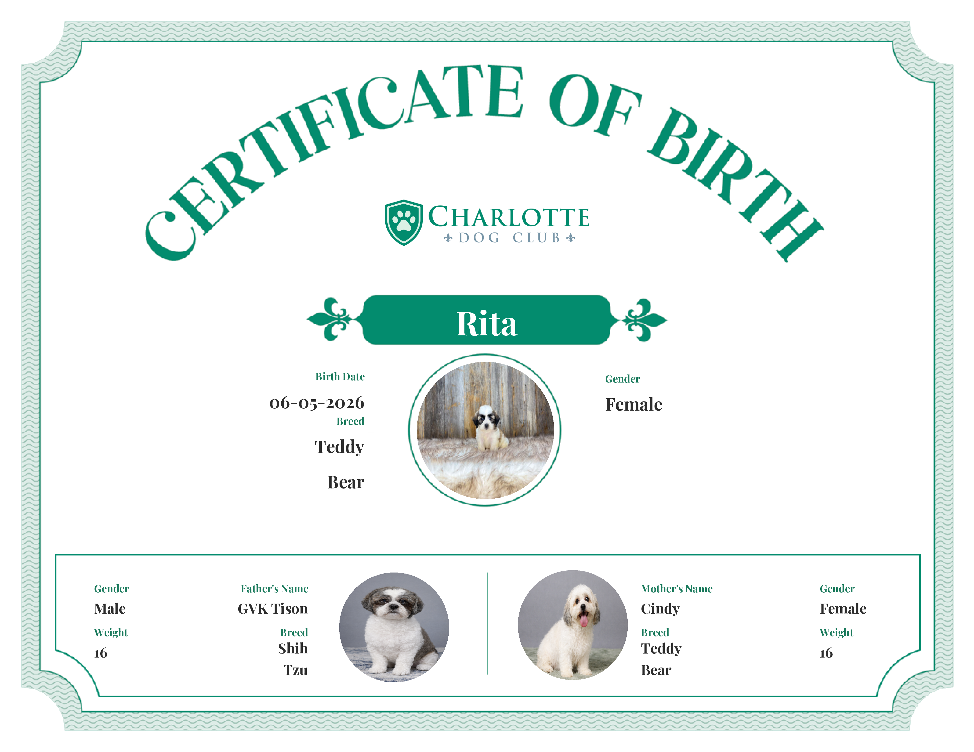 Rita's Birth Certificate