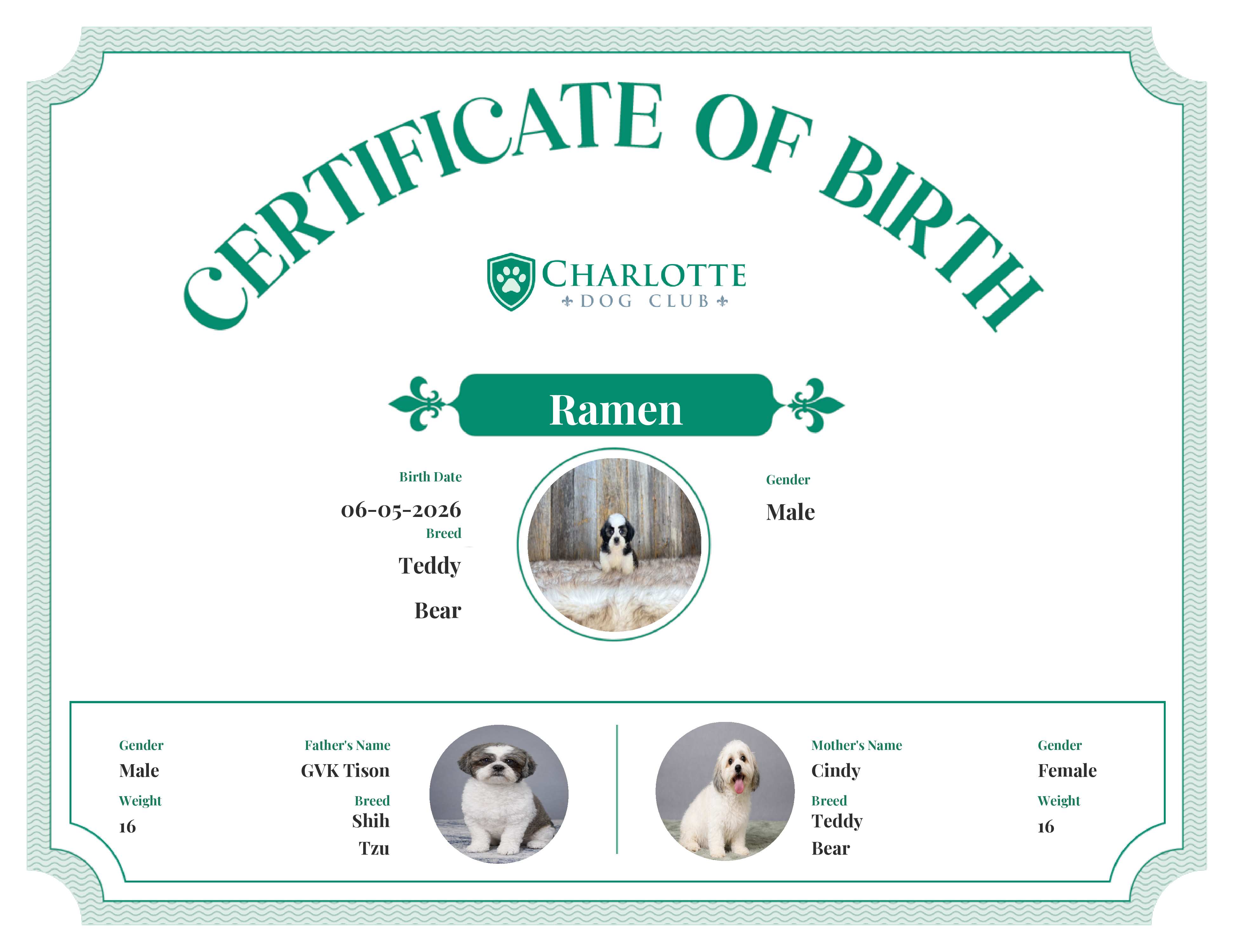 Ramen's Birth Certificate