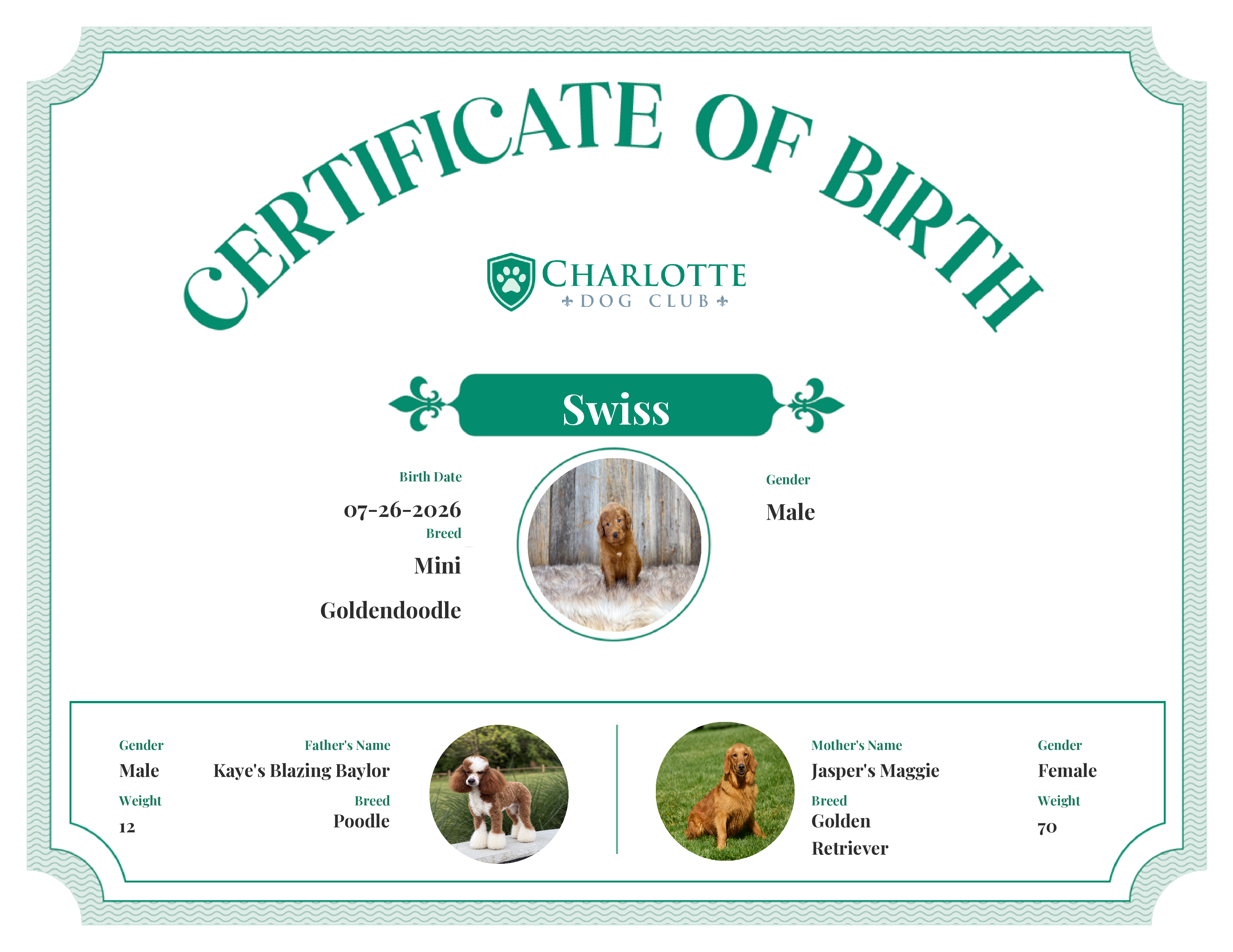 Swiss's Birth Certificate