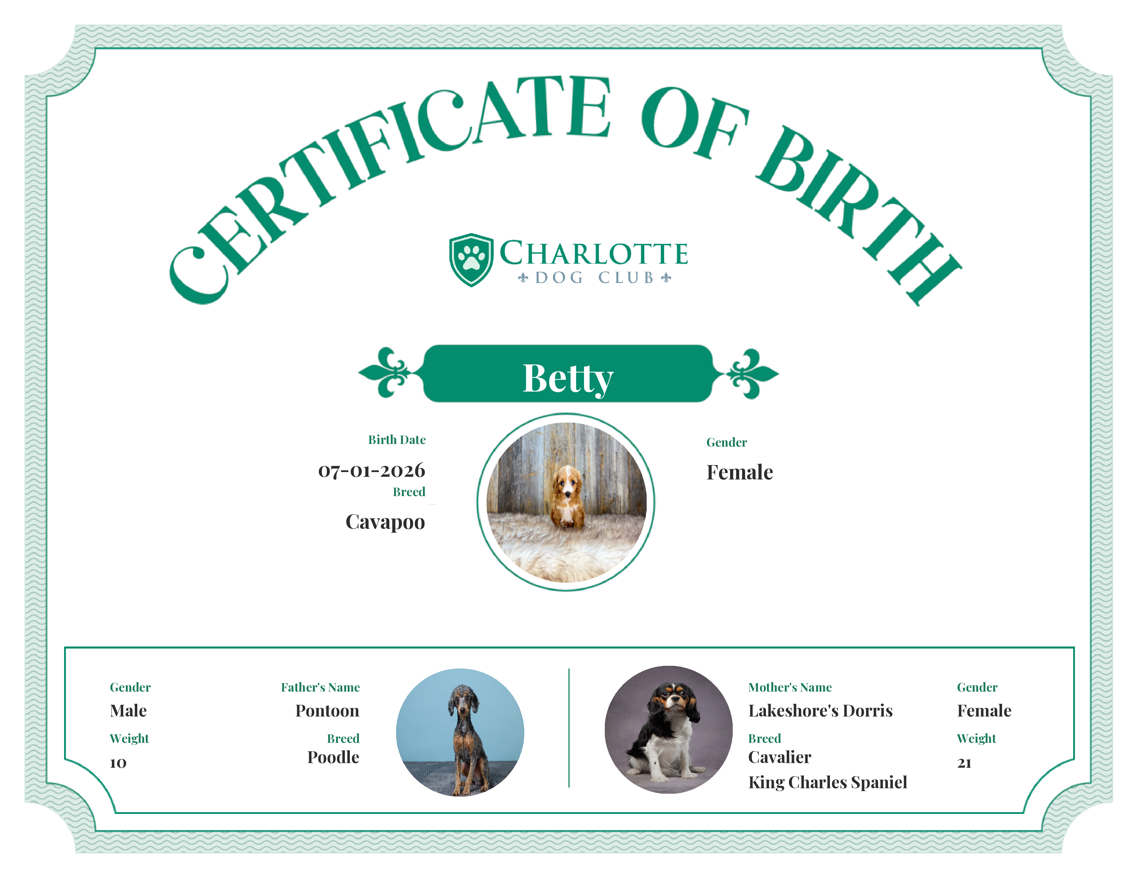 Betty's Birth Certificate