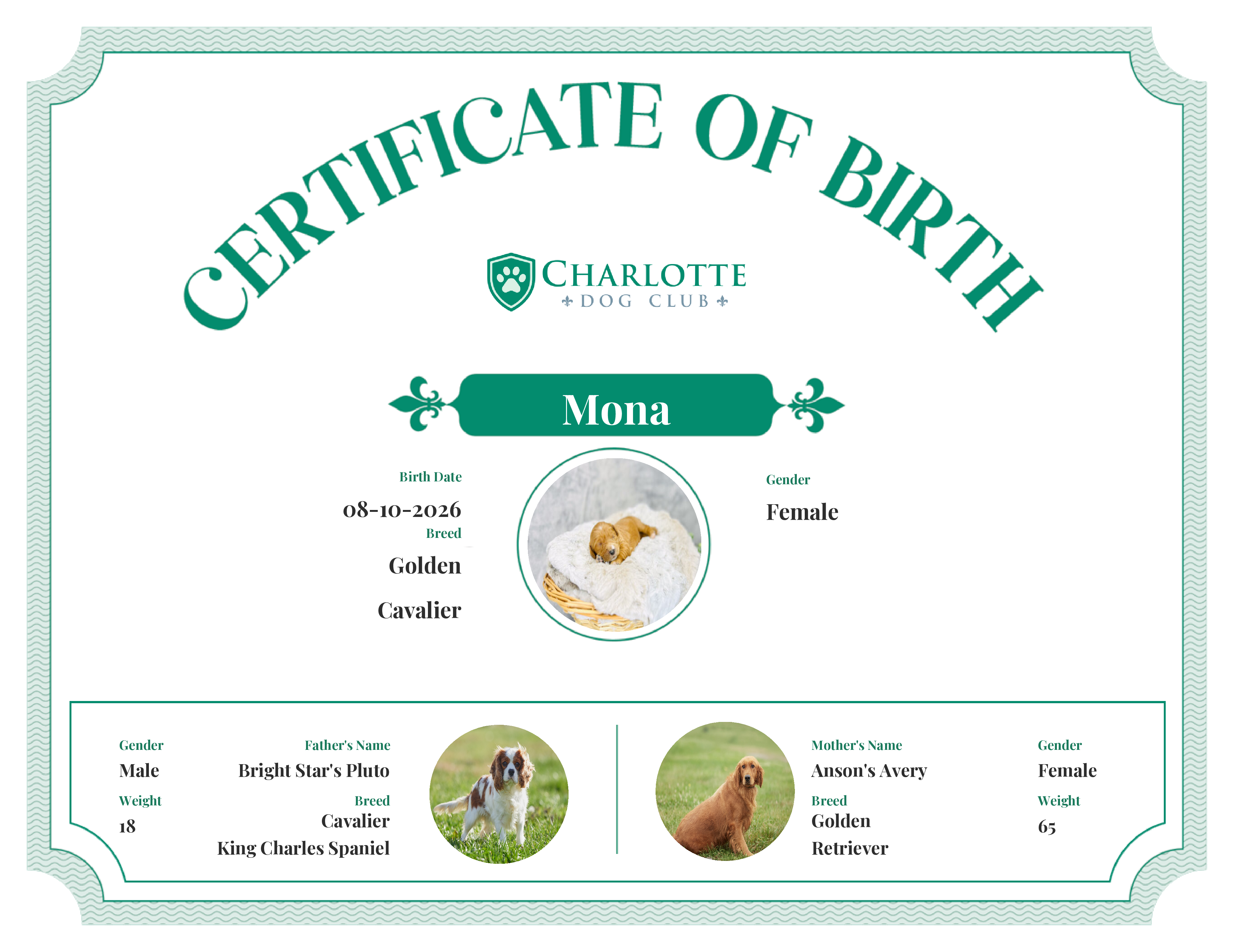 Mona's Birth Certificate
