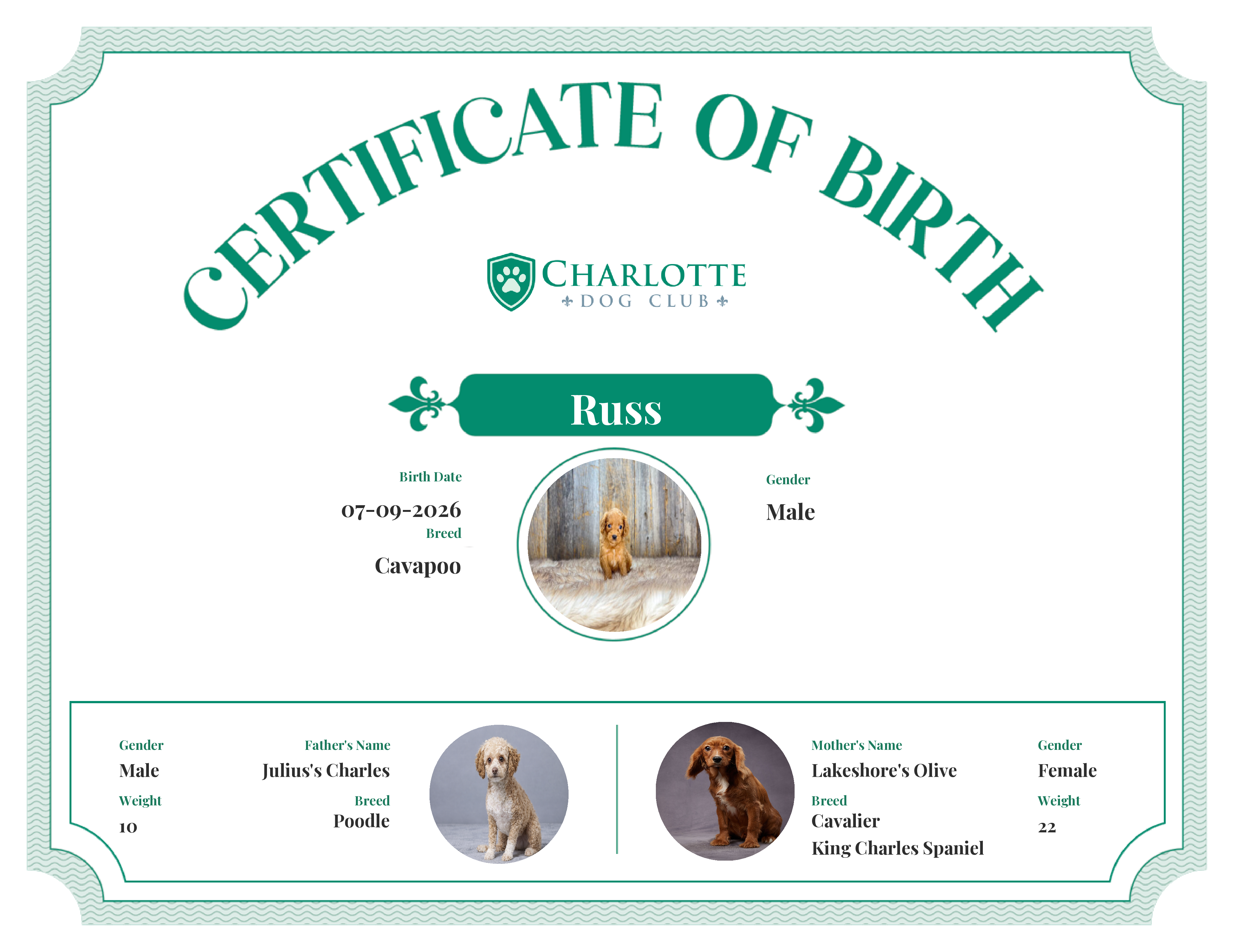 Russ's Birth Certificate