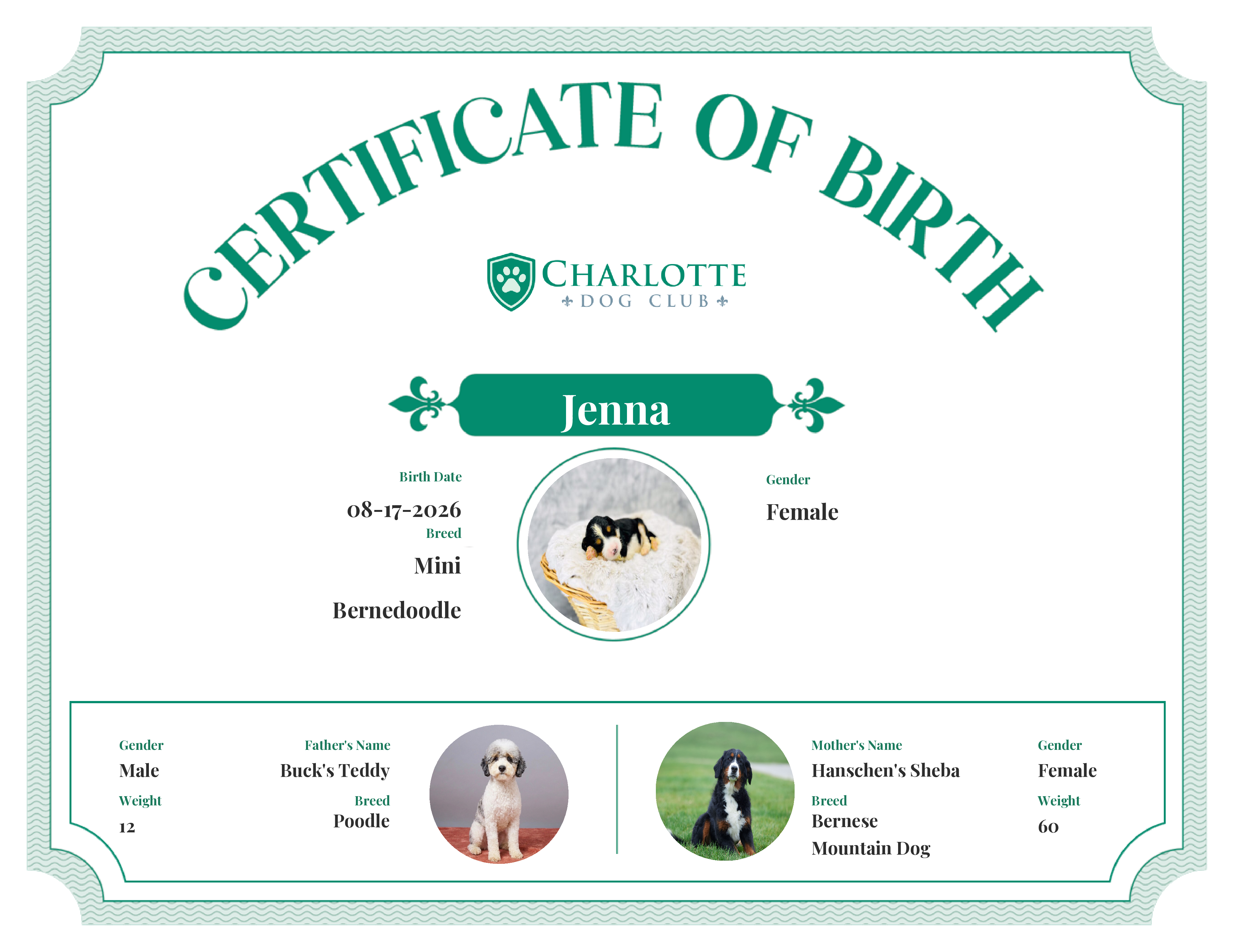 Jenna's Birth Certificate
