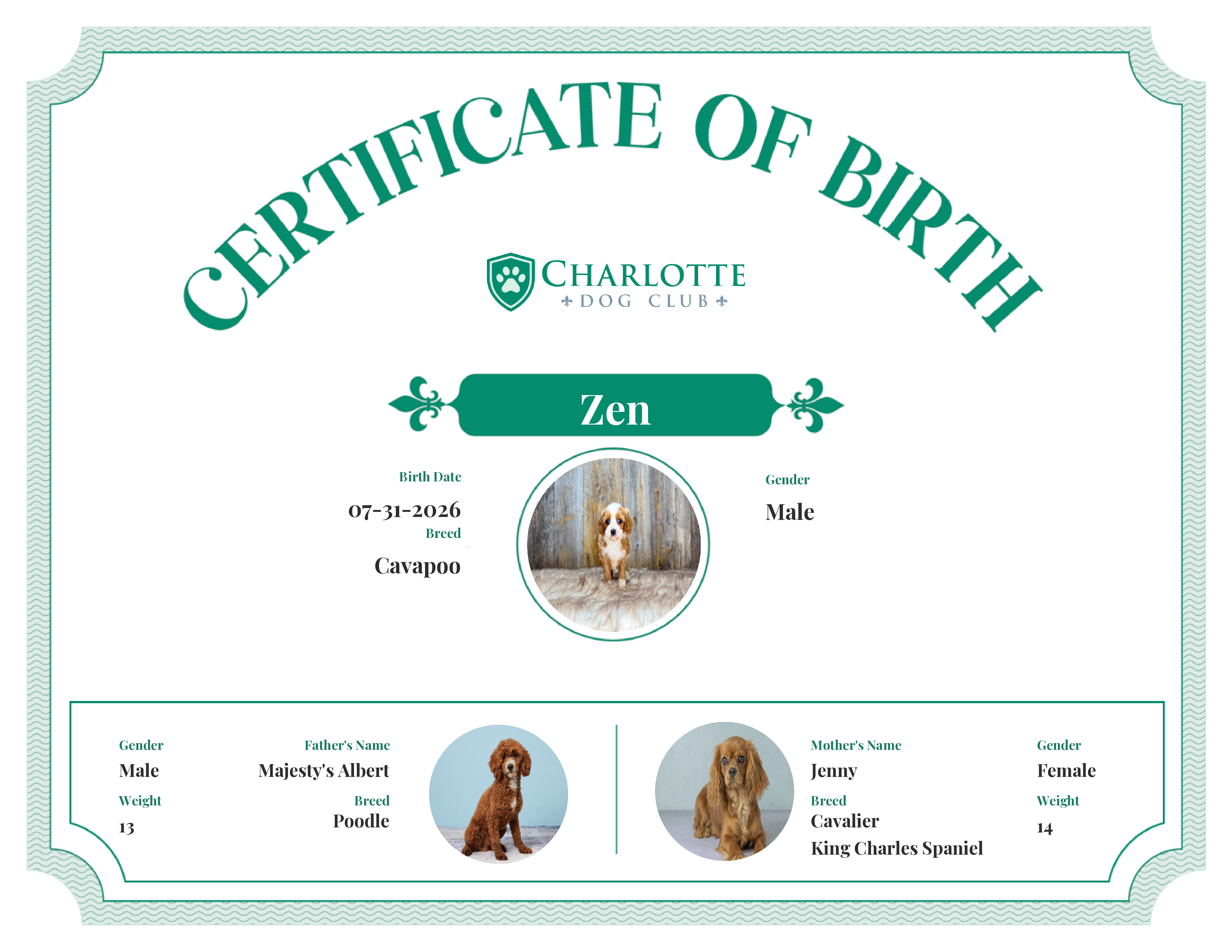 Zen's Birth Certificate