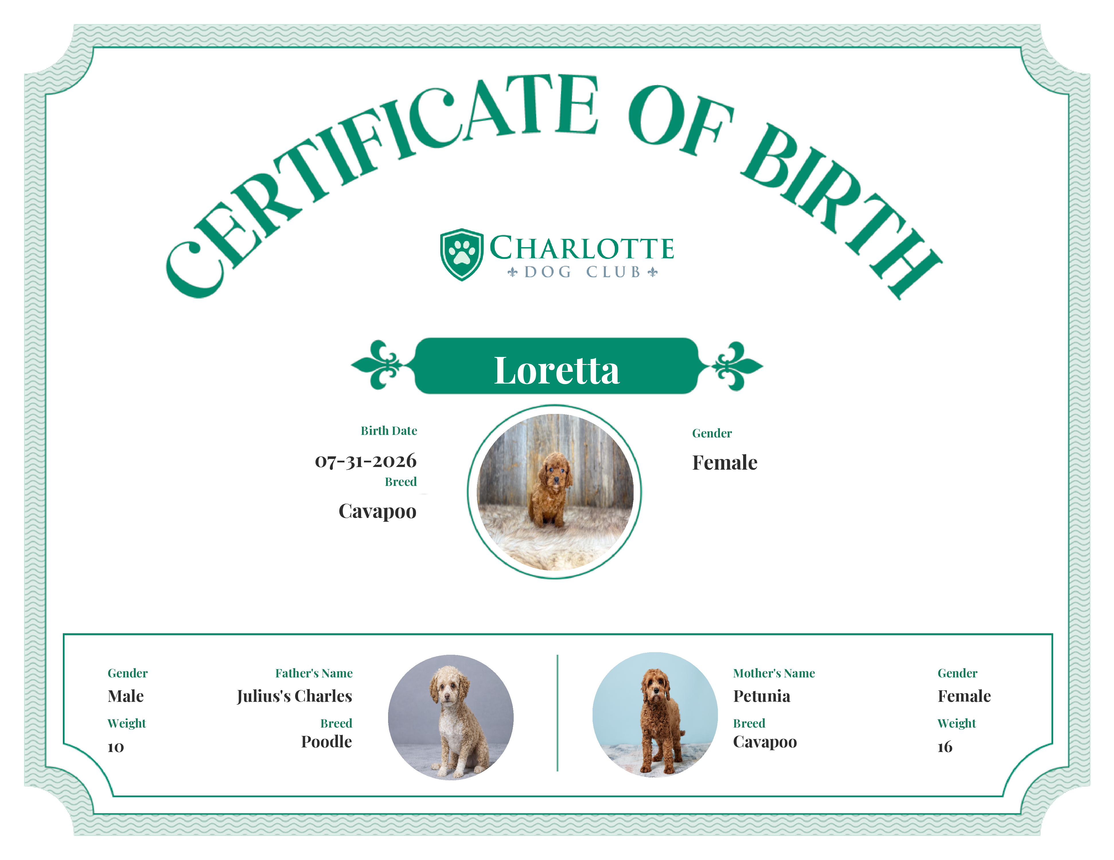 Loretta's Birth Certificate