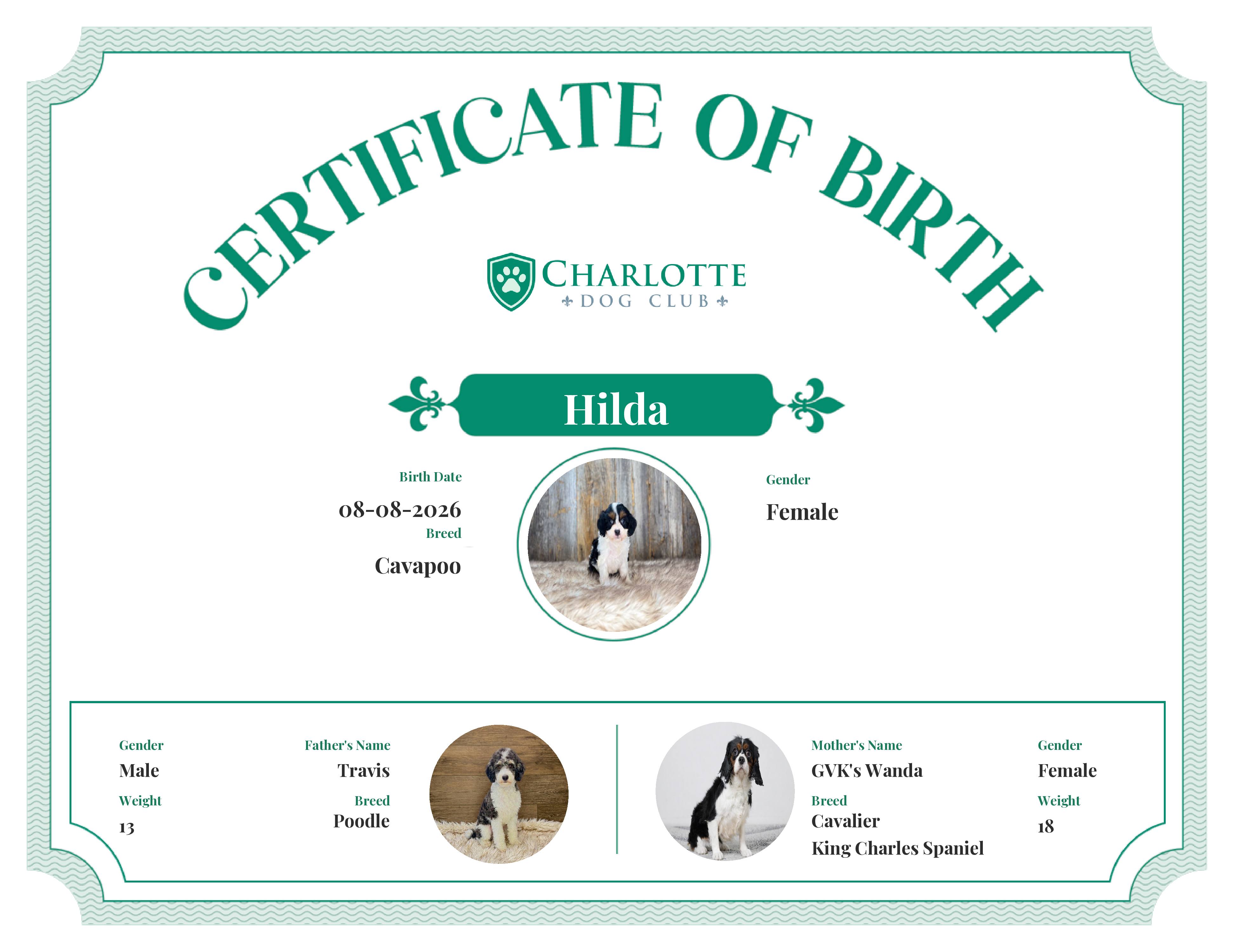 Hilda's Birth Certificate