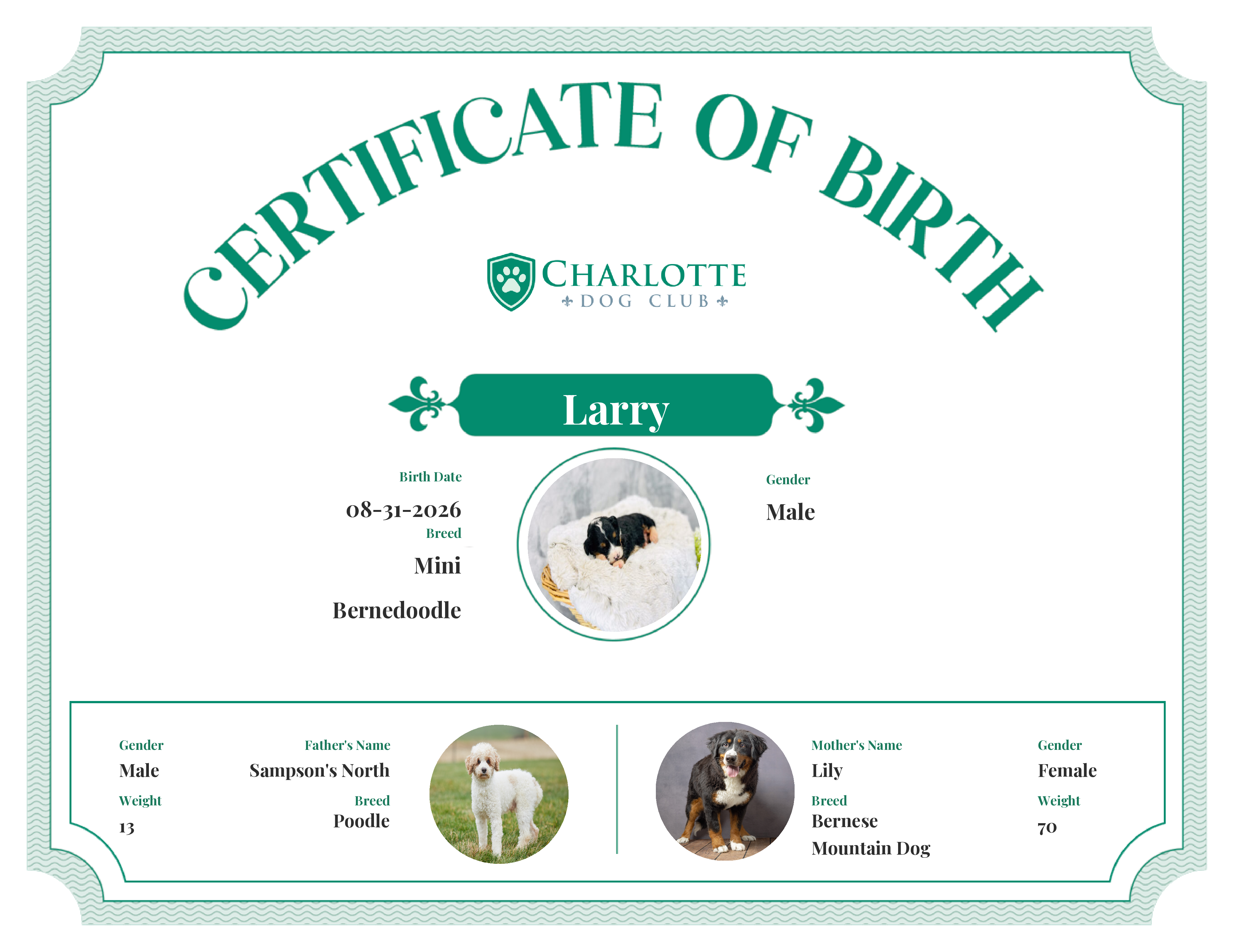 Larry's Birth Certificate