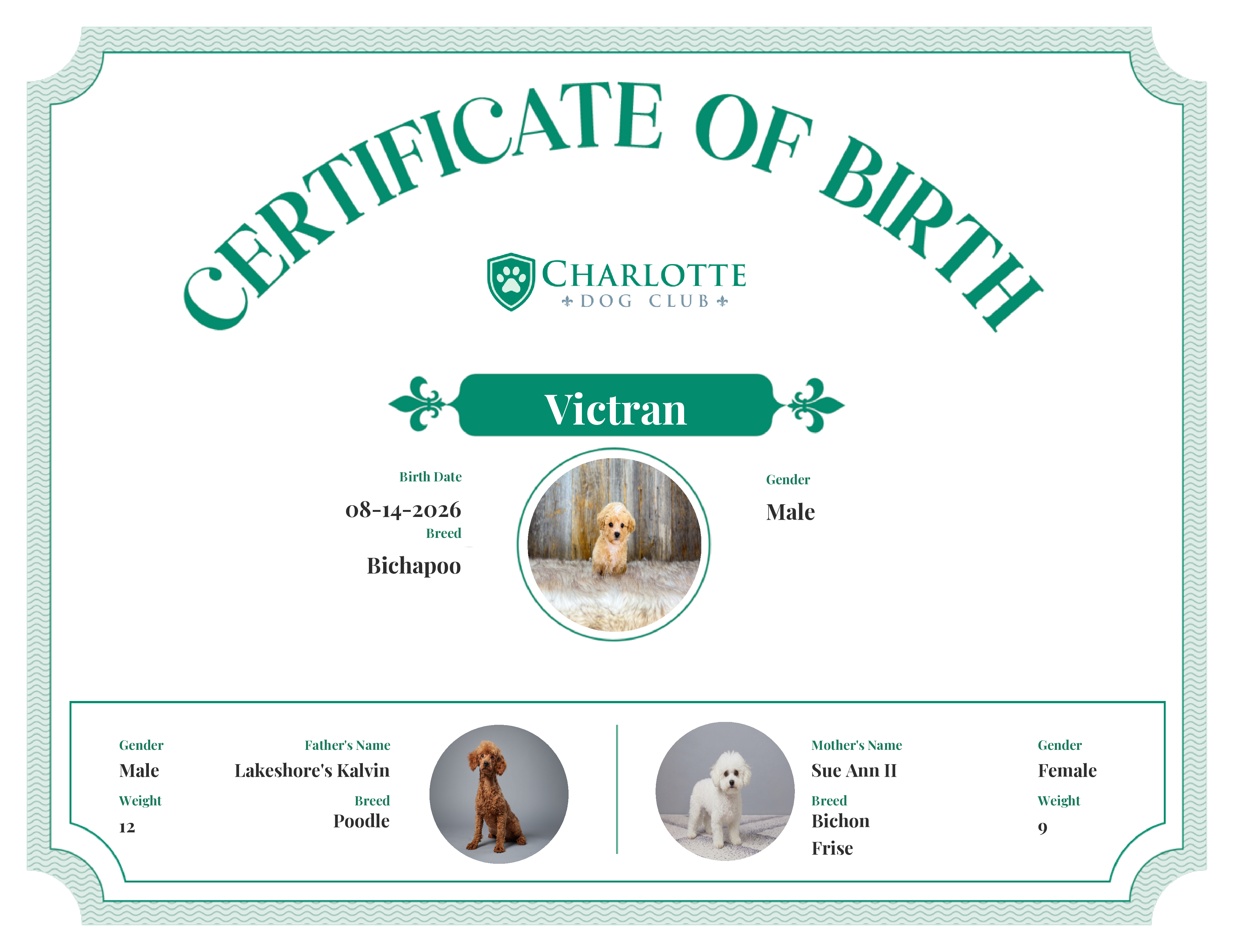 Victran's Birth Certificate