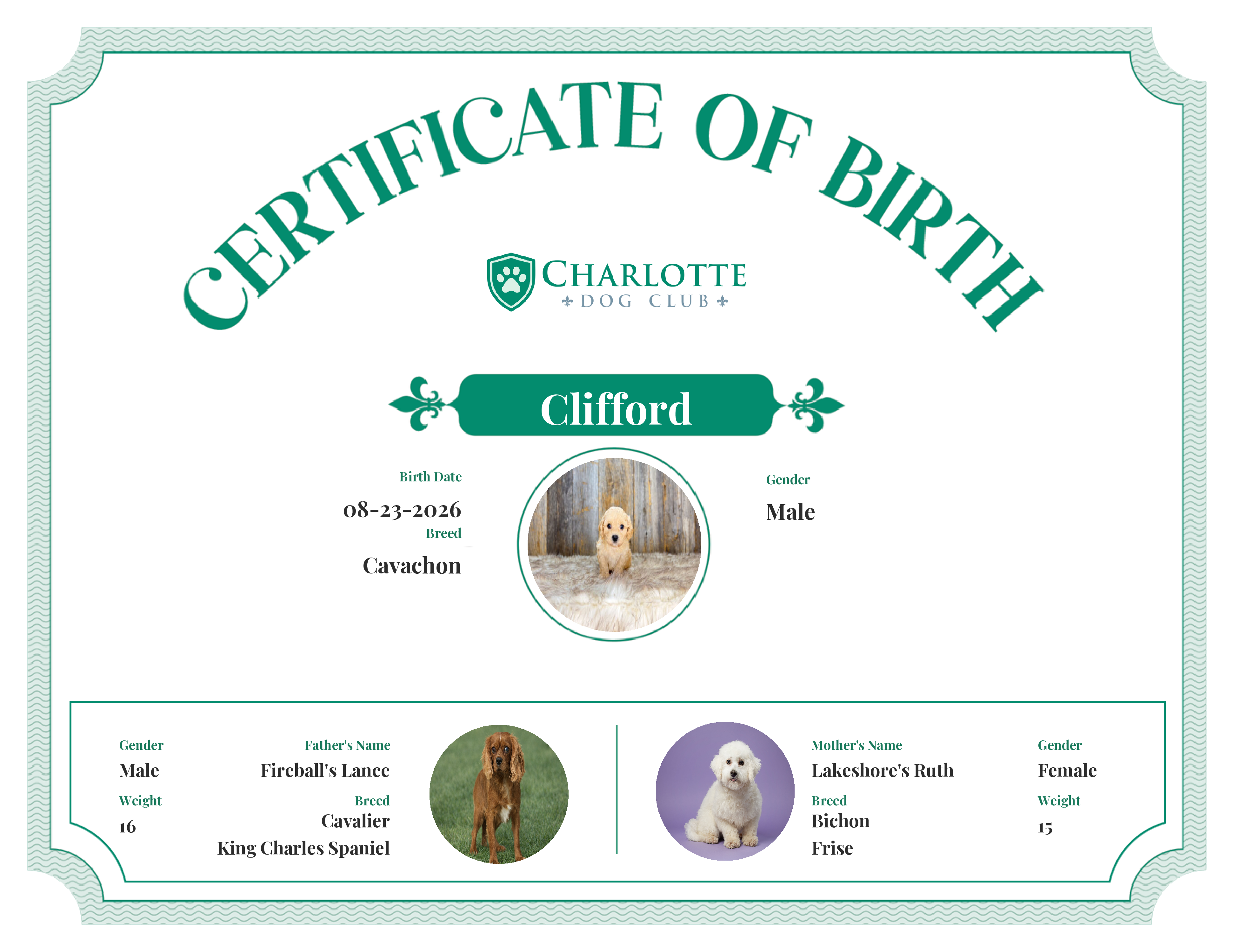 Clifford's Birth Certificate
