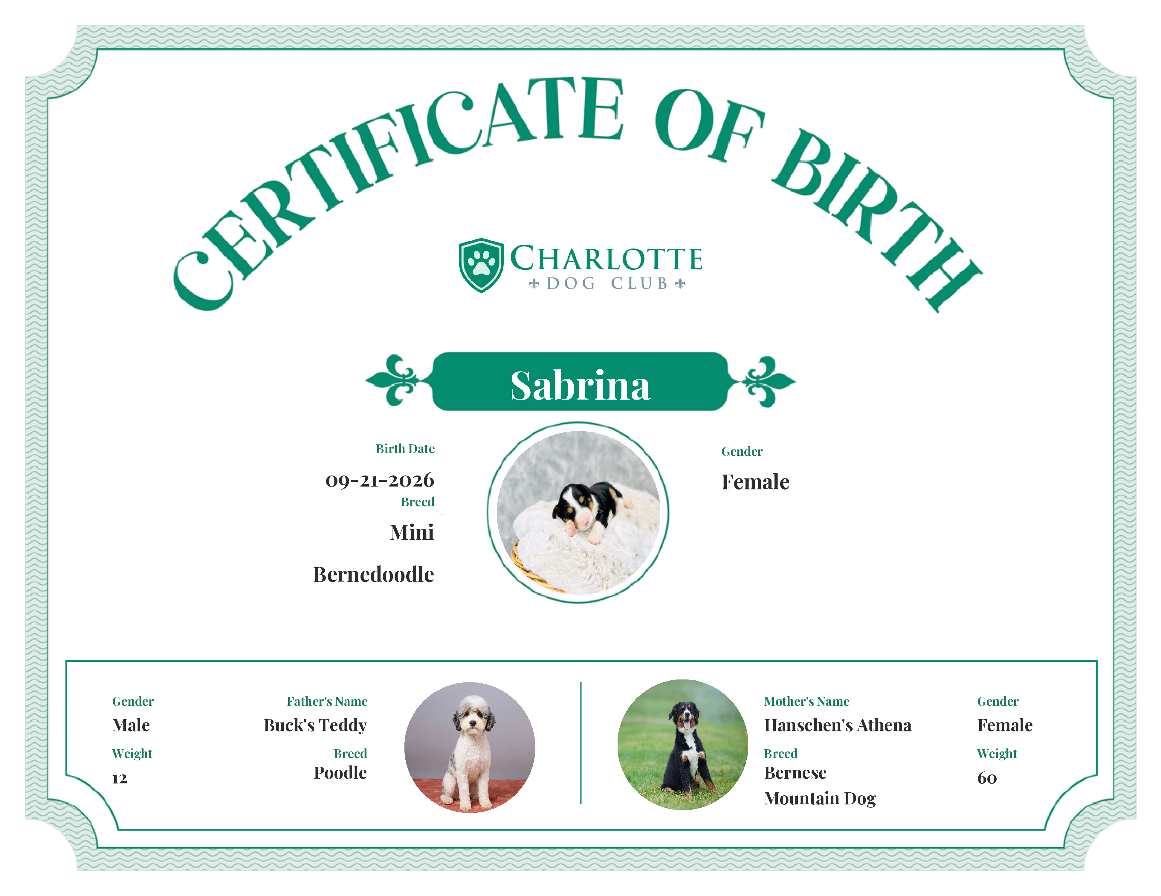 Sabrina's Birth Certificate