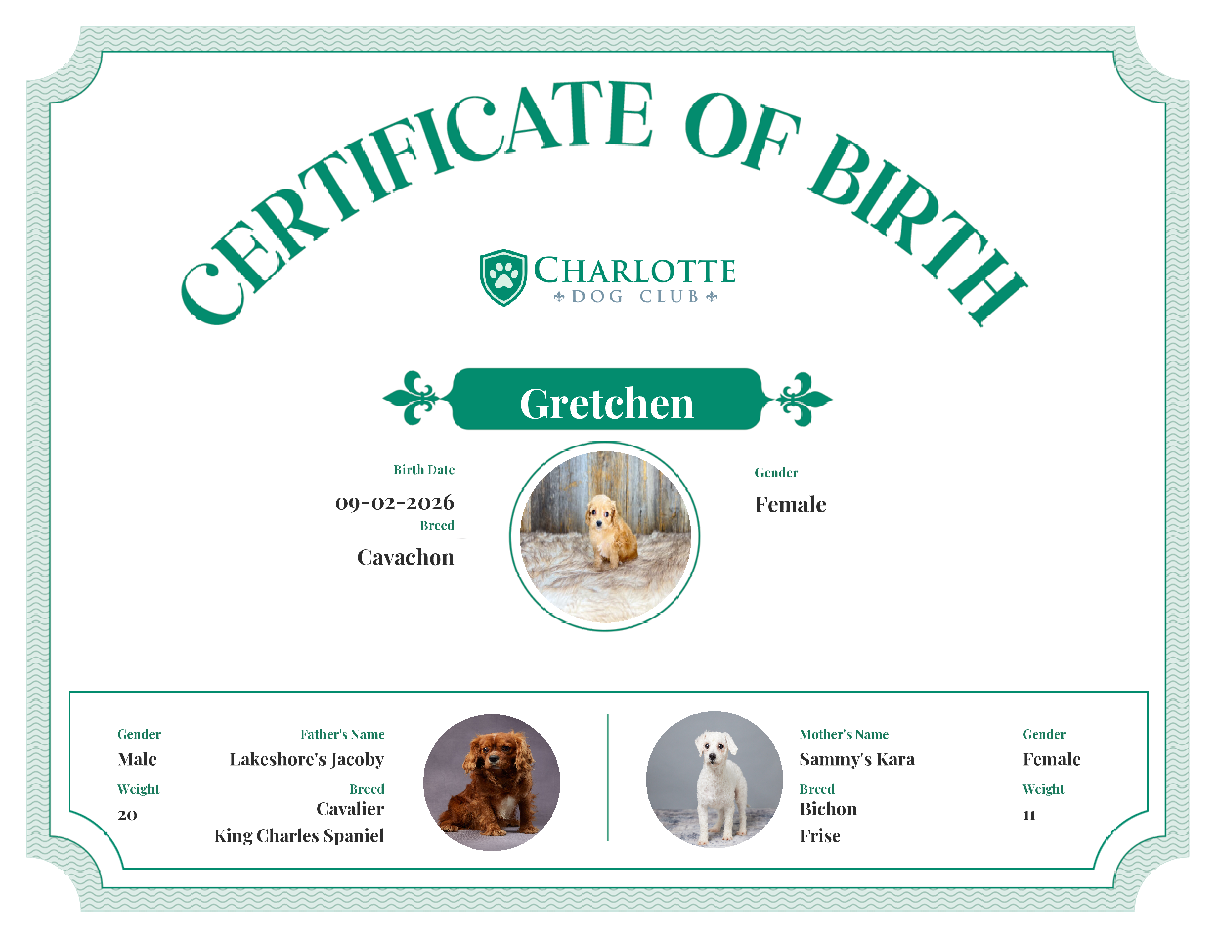 Gretchen's Birth Certificate
